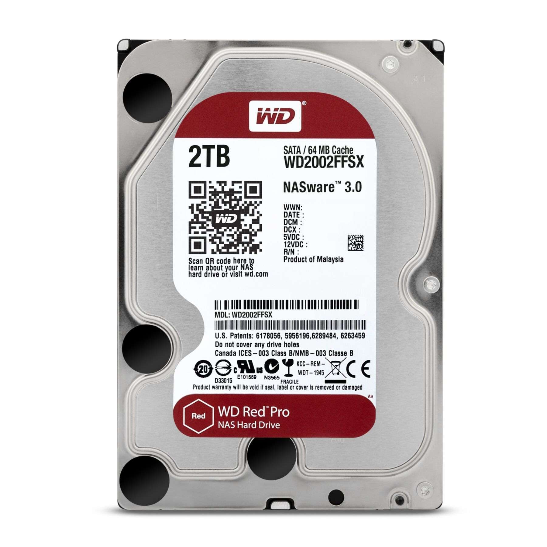 Western Digital HDD-NAS-Festplatte »Red Pro 2 TB«, 3.5 Zoll, Anschluss SATA III