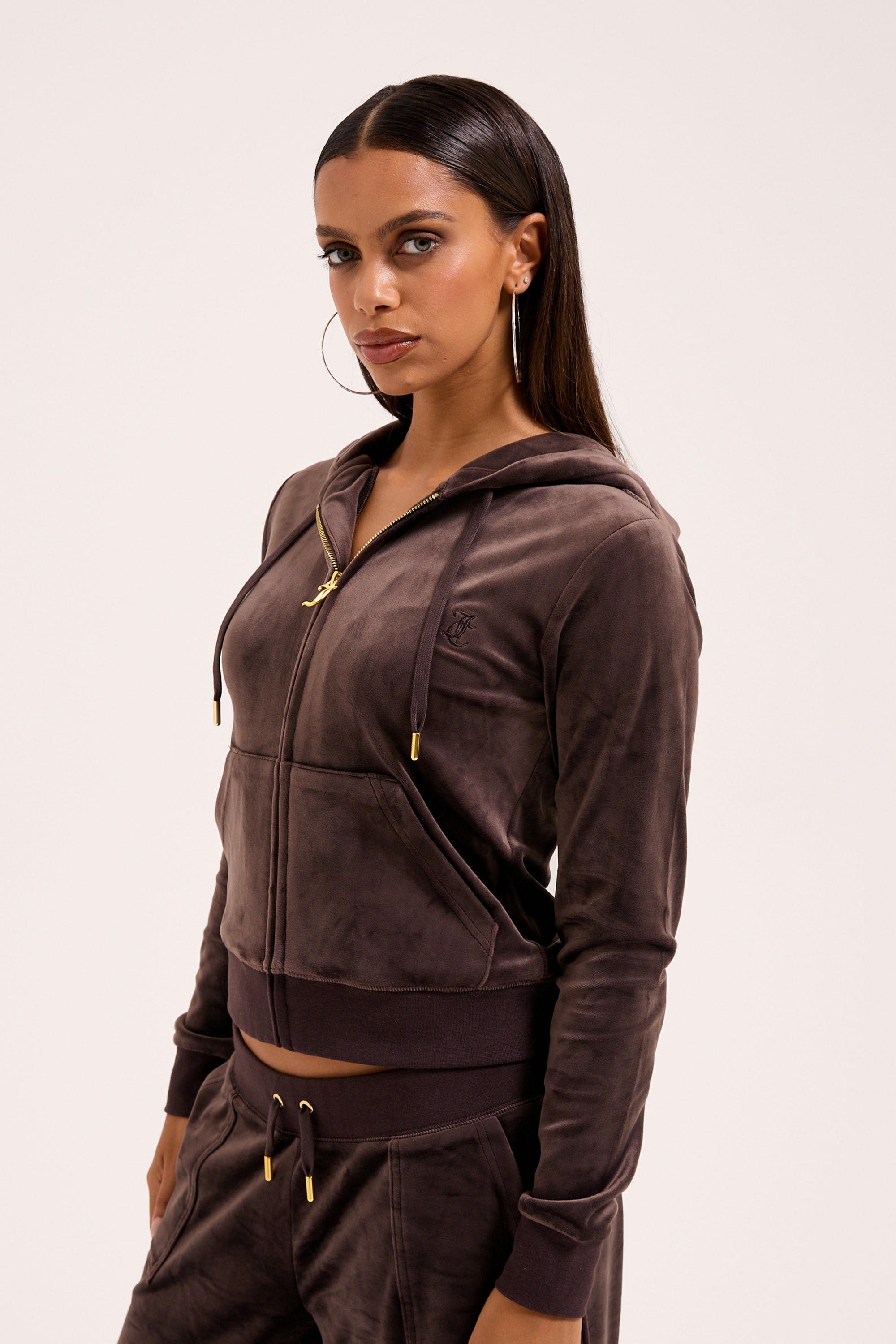 Juicy Couture Kapuzennickijacke »ROBERTSON HOODIE GOLD HARDWARE Damen« mit Kapuze