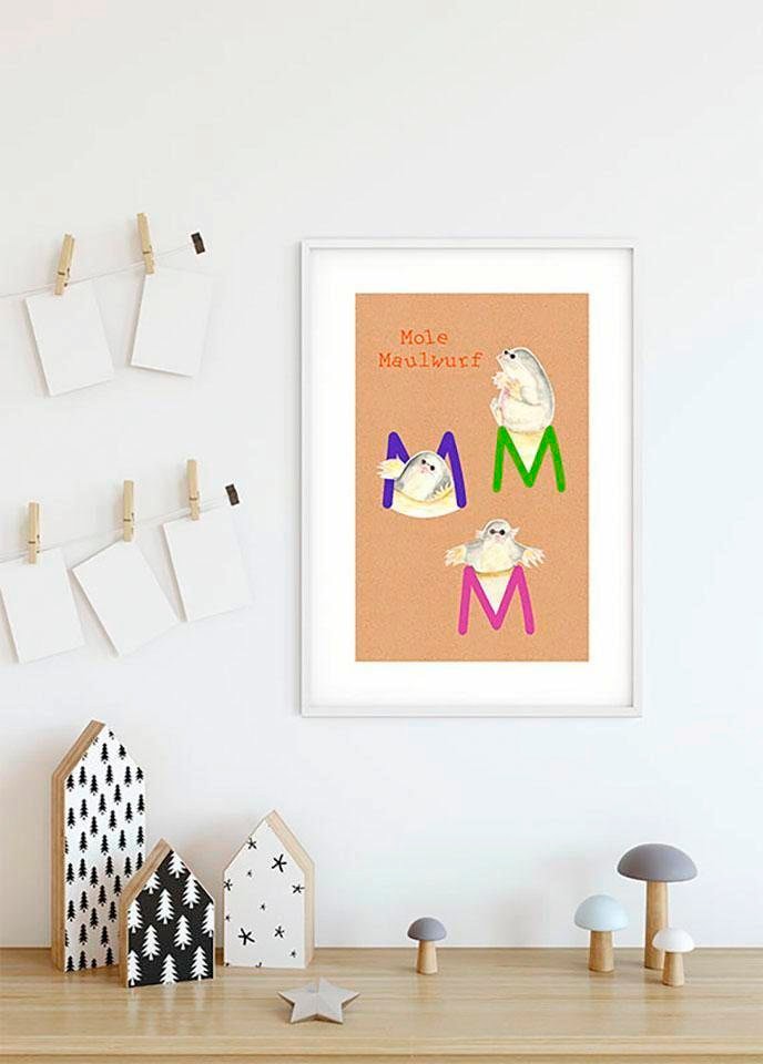 Buchstaben, Wohnzimmer Kinderzimmer, St.), | Animal »ABC BAUR M«, (1 Poster Komar Schlafzimmer,