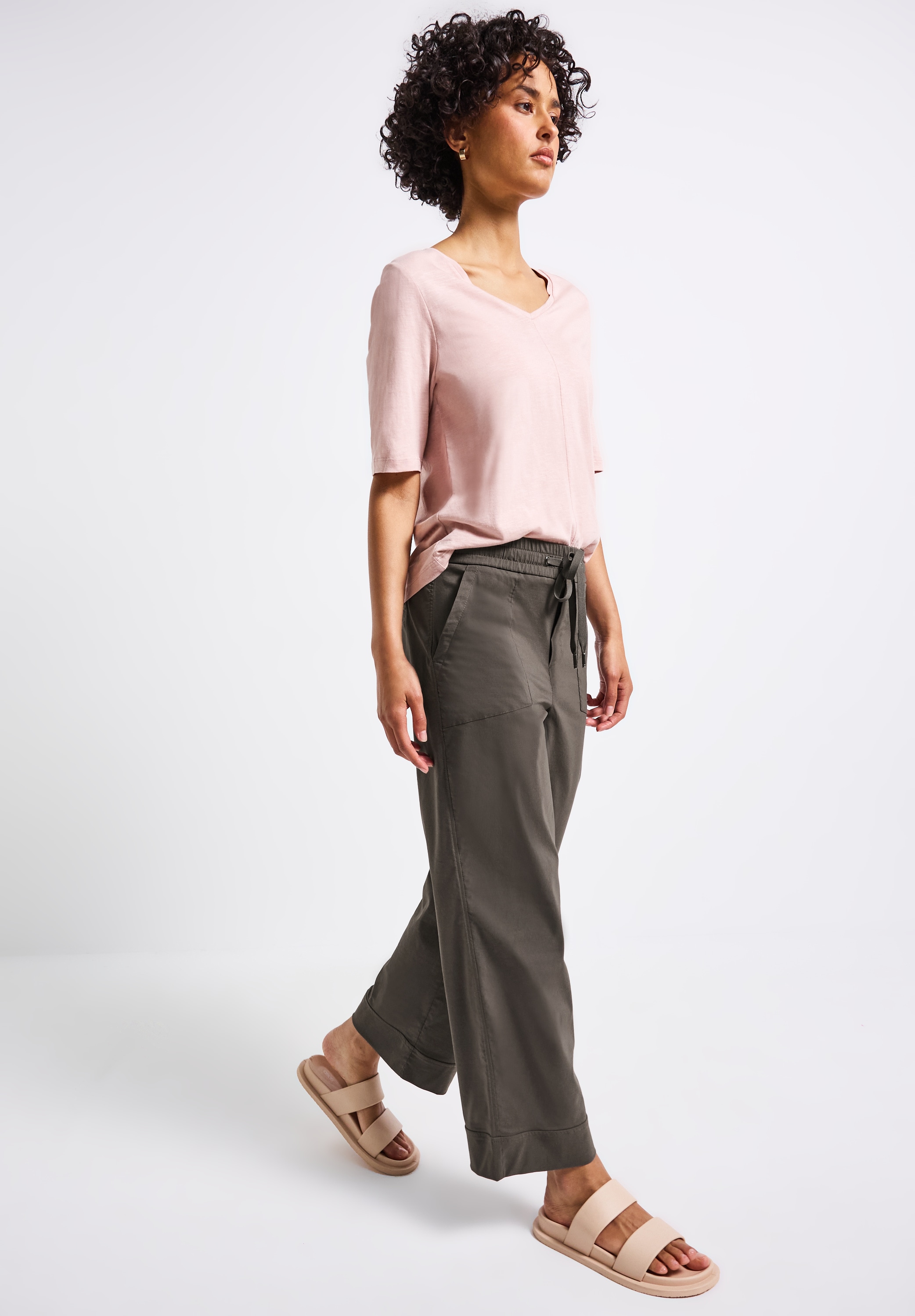 STREET ONE Stoffhose, Sommerhose mit Turn-Up