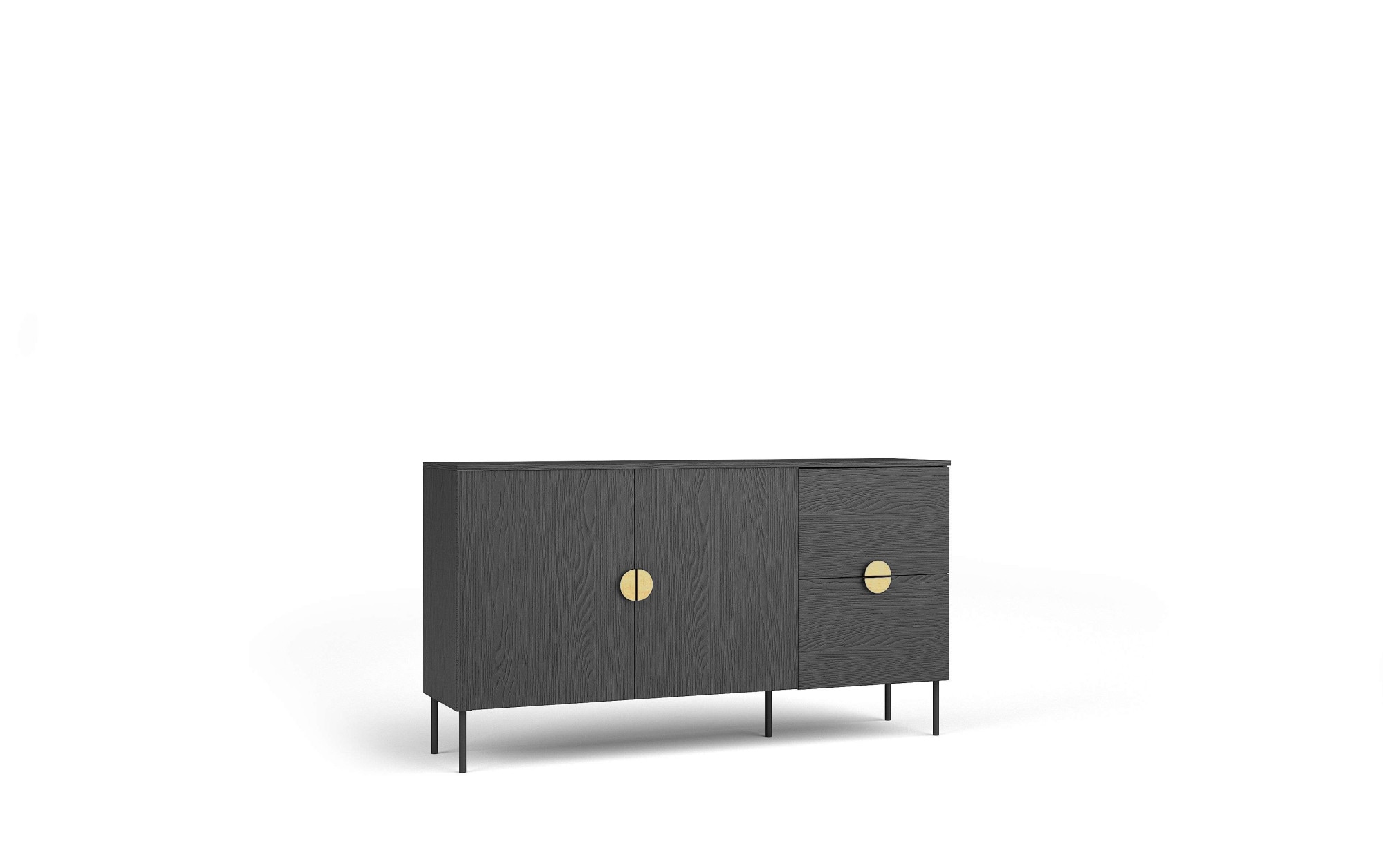 Home affaire Kommode »BELLOT Sideboard mit 2 Schubladen und 2 Türen, B/T/H: 213/40/87,6 cm« Schubkastenkommode mit Metallgriffen und viel Stauraum