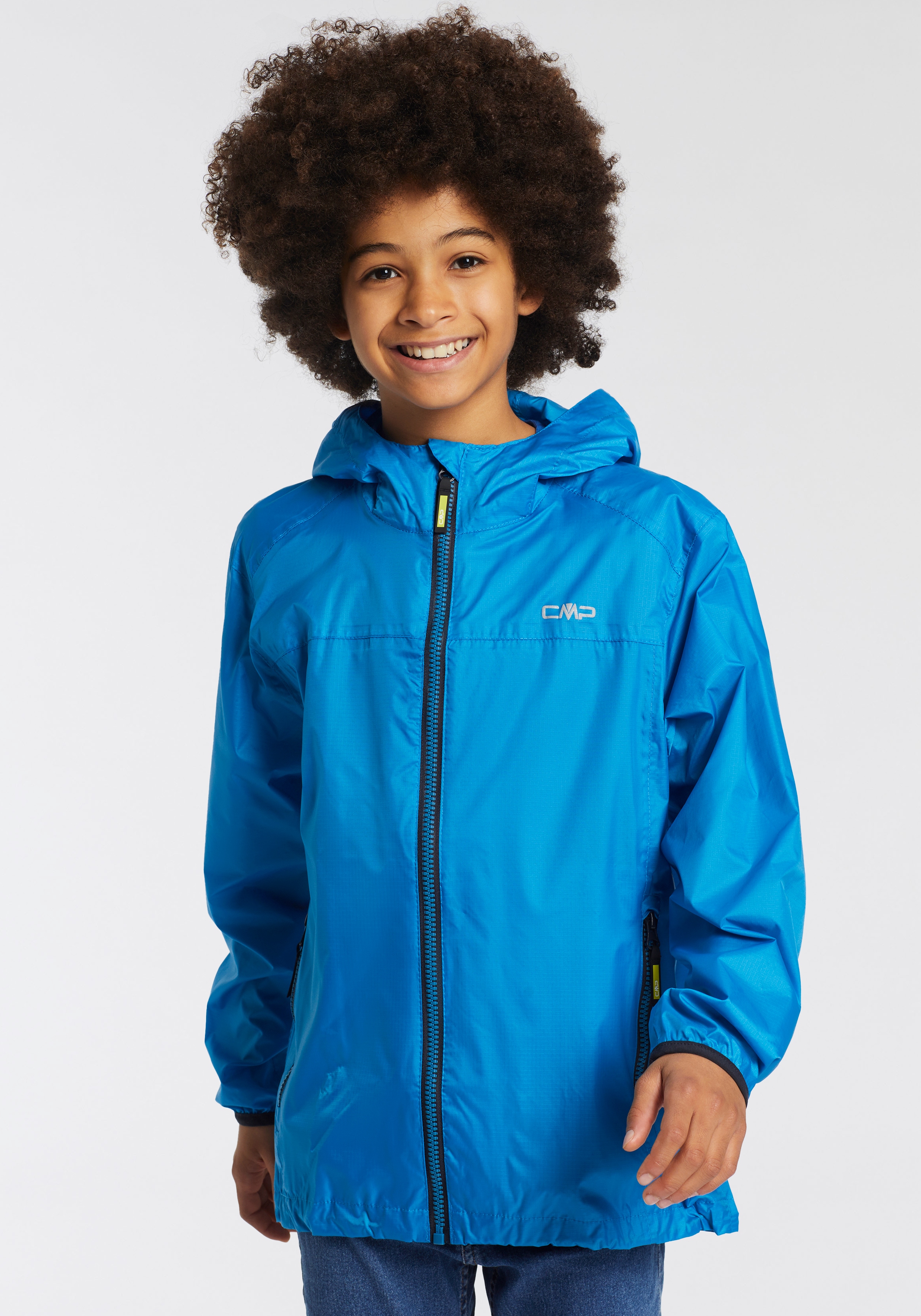 CMP Regenjacke "KID JACKET RAIN FIX HOOD" mit Kapuze wasserdicht, winddicht, atmungsaktiv, mit Kapuze, Wassersäule 3000