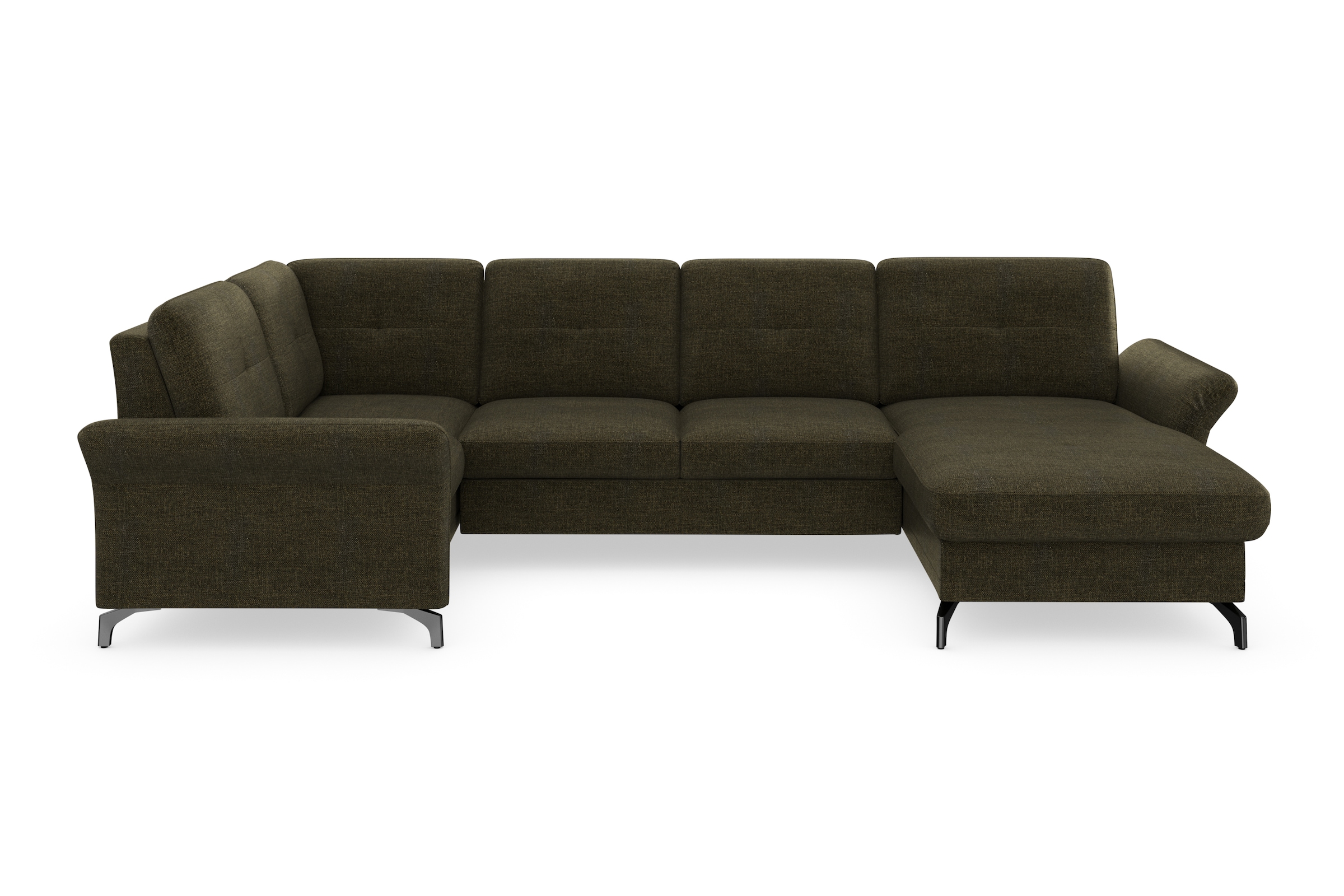 Home affaire Wohnlandschaft "Calando U-Form" wahlweise mit Bettfunktion, Be günstig online kaufen