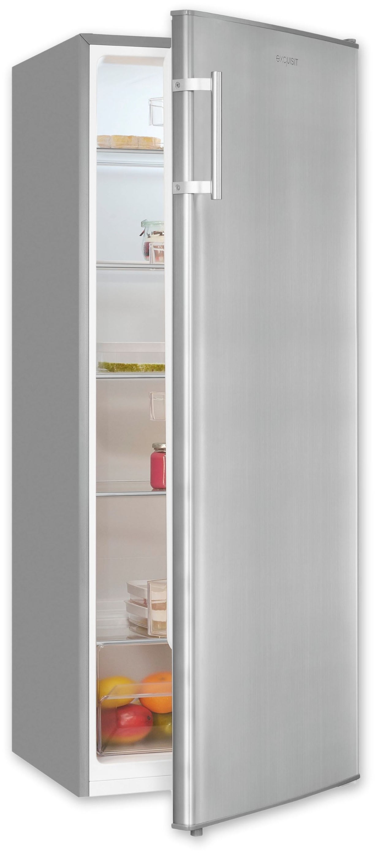 exquisit Vollraumkühlschrank »KS320-V-H-040D inoxlook«