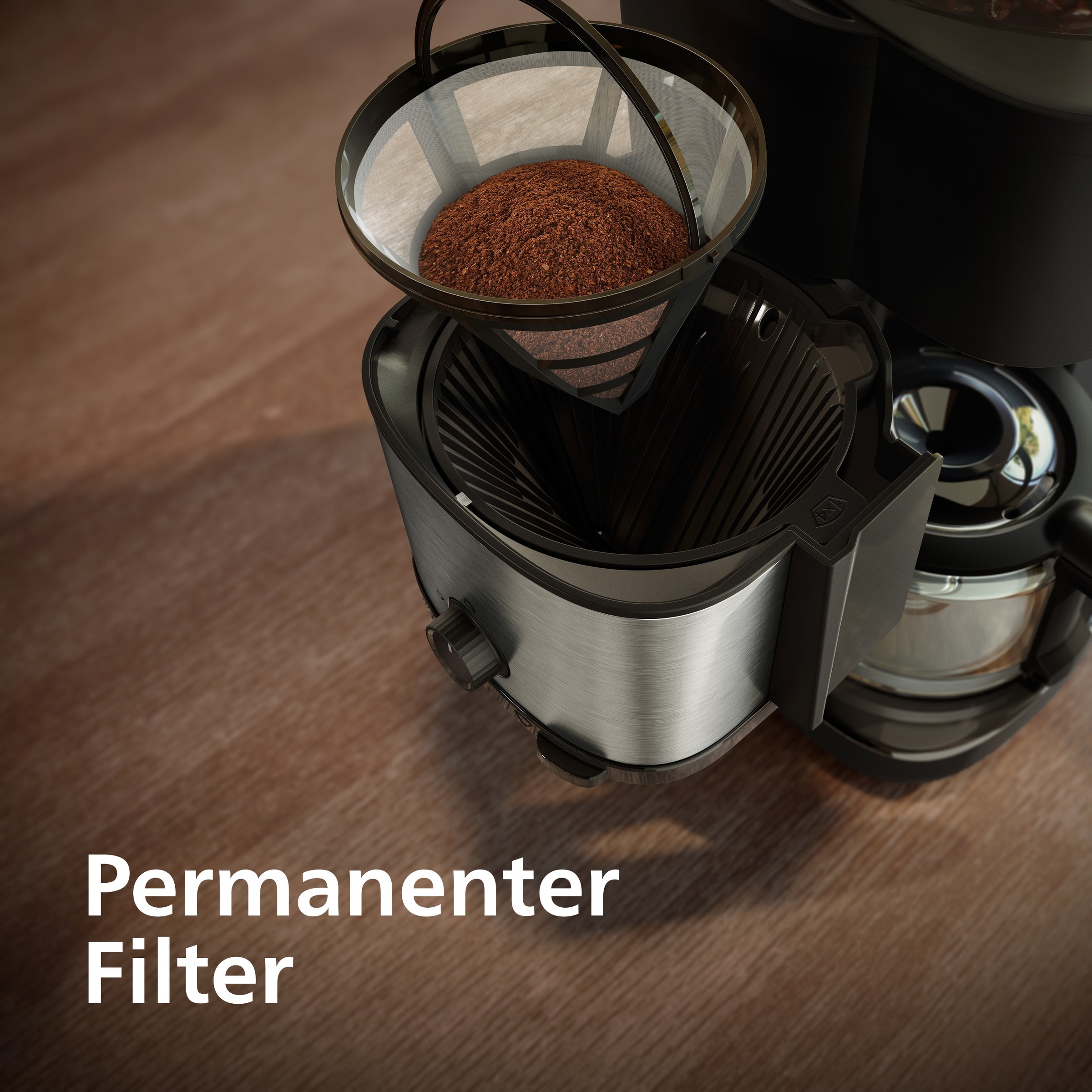 Philips Kaffeemaschine mit Mahlwerk »HD7900/90 All-in-1 Brew mit abnehmbarem Duo-Kaffeebohnenbehälter« Permanentfilter 1x4 mit Intensitätseinstellung, Glaskanne, Timer, Permanentfilter inkl.