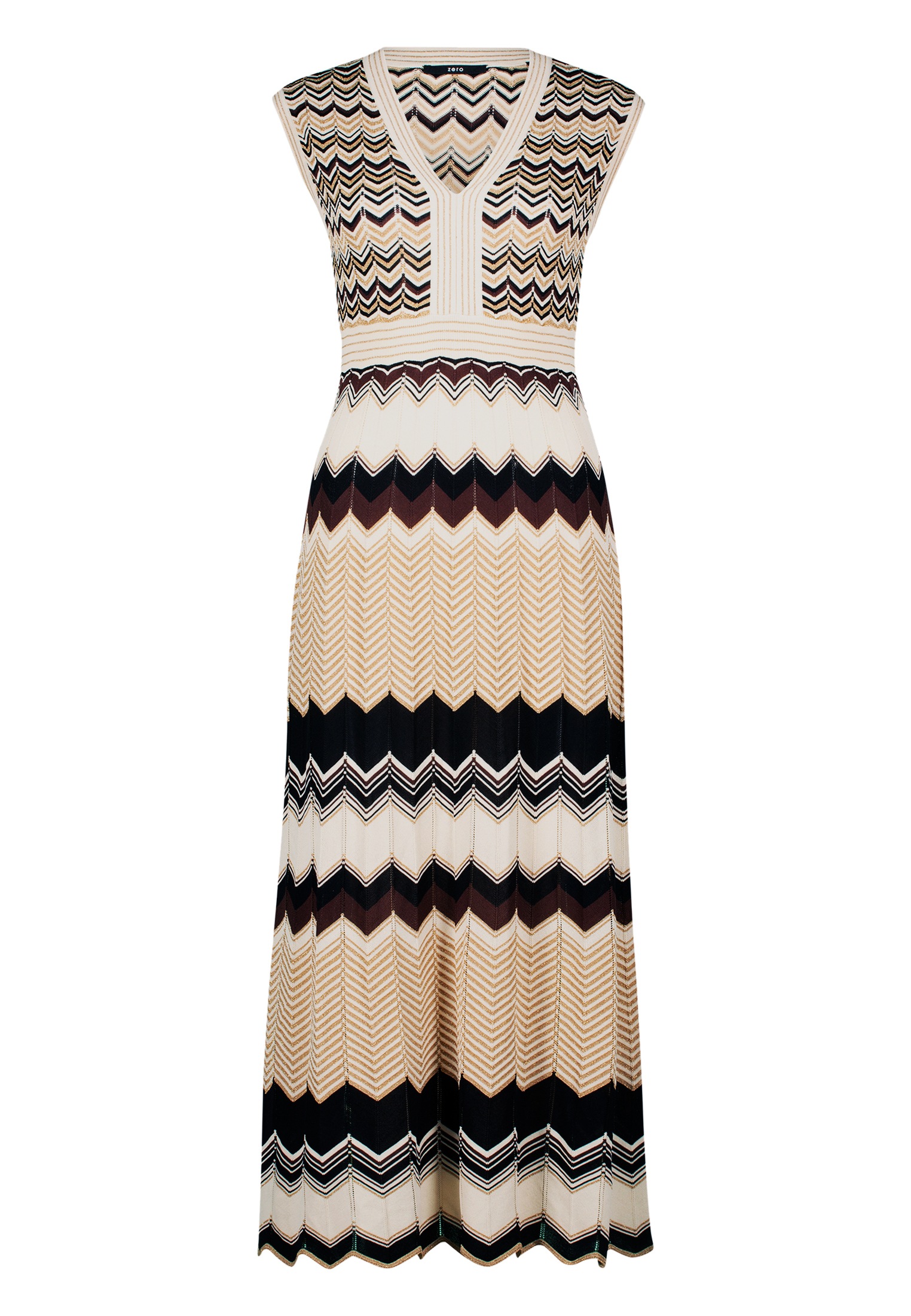 Zero Strickkleid "zero Strickkleid mit Zickzackmuster", Falten günstig online kaufen