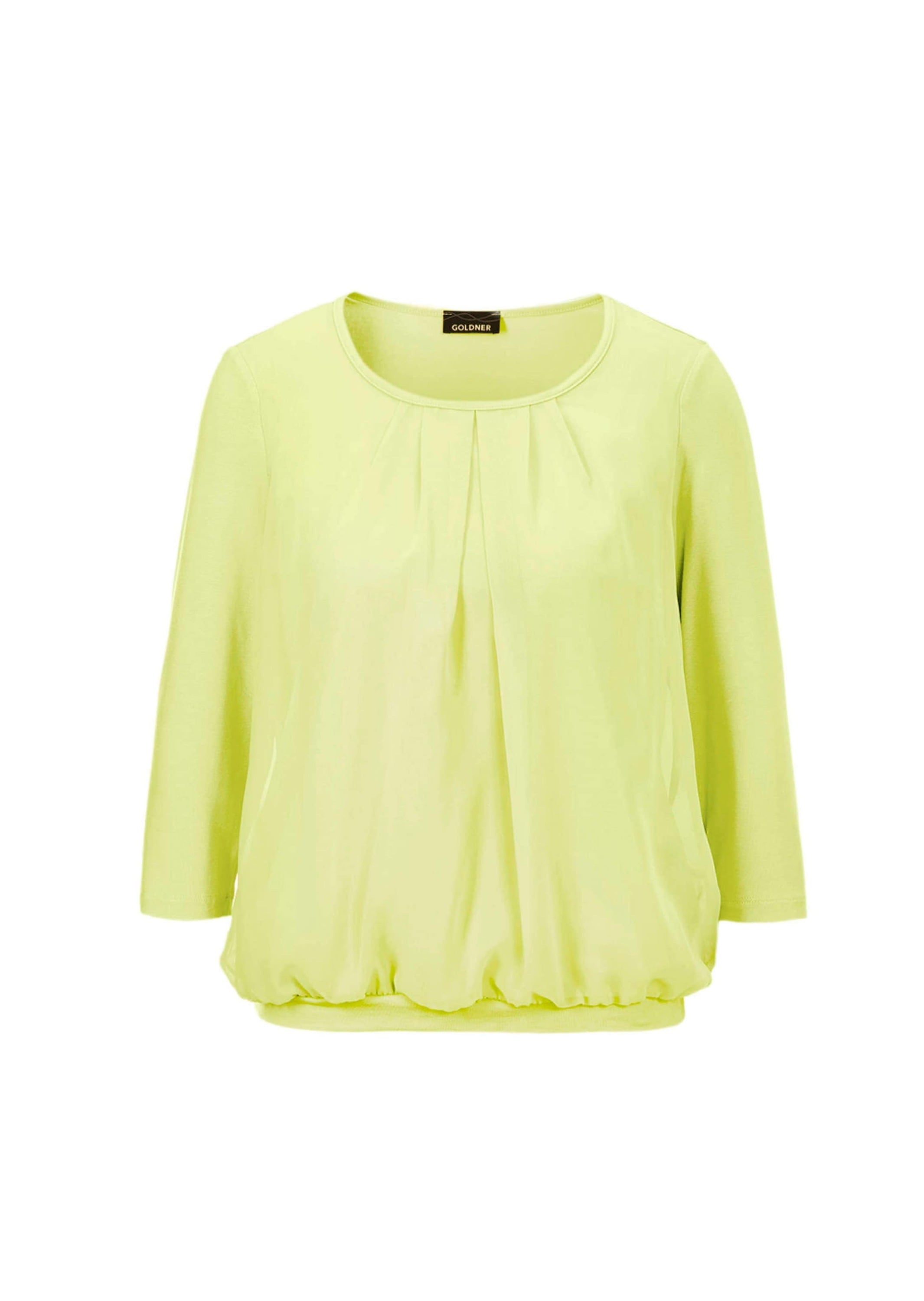 GOLDNER Kurzarmbluse "Chiffon-Shirt mit 3/4-Arm, Rundhals" keine/nicht relevant