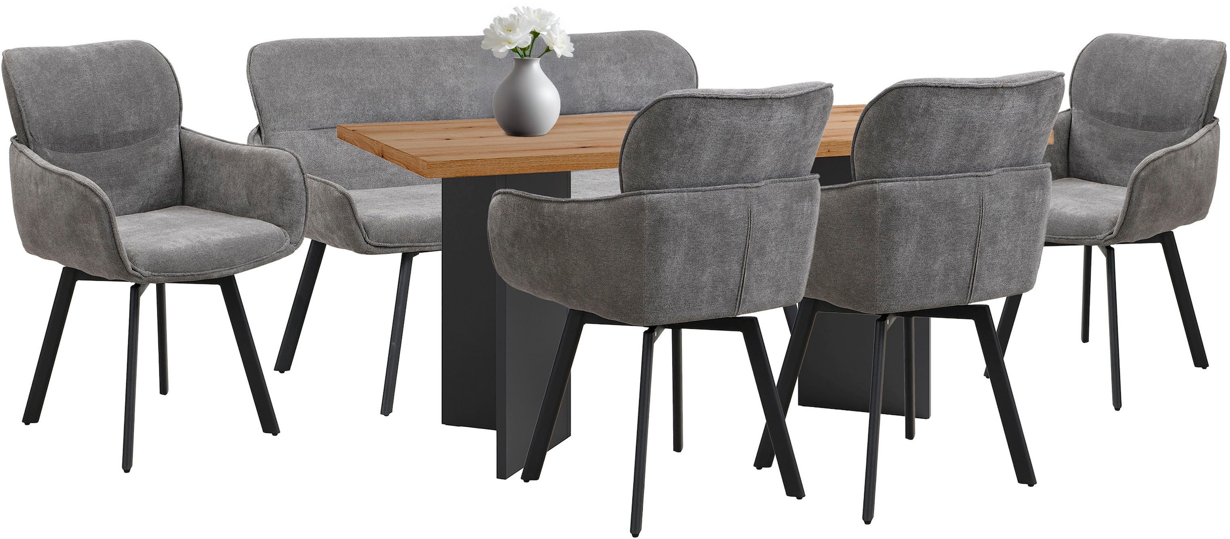 byLIVING Sitzbank »Rico« 1 Stk. tlg. gemütliche Esszimmerbank in 140 oder 160cm, hochwertiger Stoffbezug