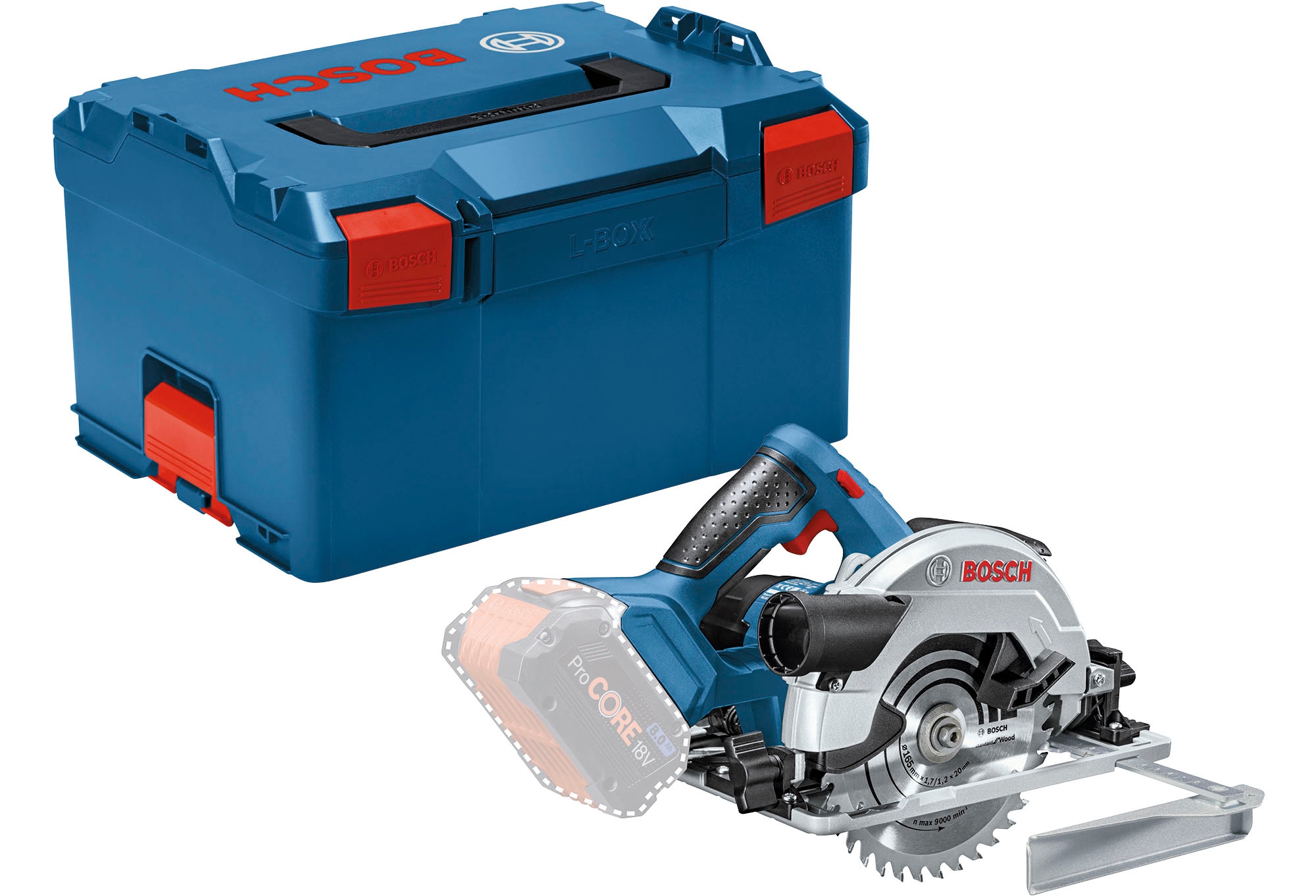 Bosch Professional Akku-Handkreissäge ""GKS 18V-57 G PROFESSIONAL"" Keine Selbstentladung, kein Memory-Effekt, lange Haltbarkeit