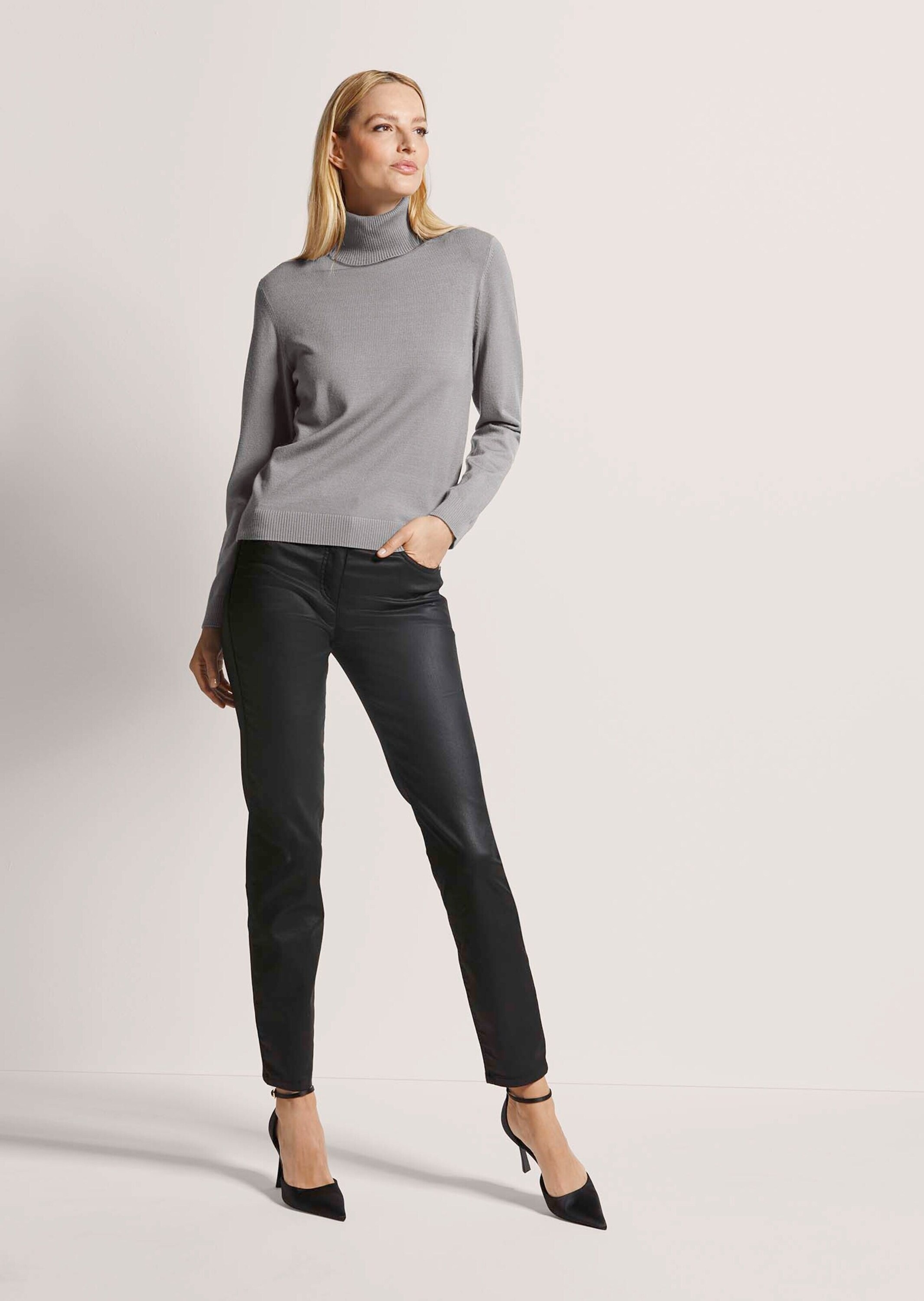 MADELEINE Longpullover "Strickpullover Schmaler Feinstrickpullover" Feinstr günstig online kaufen