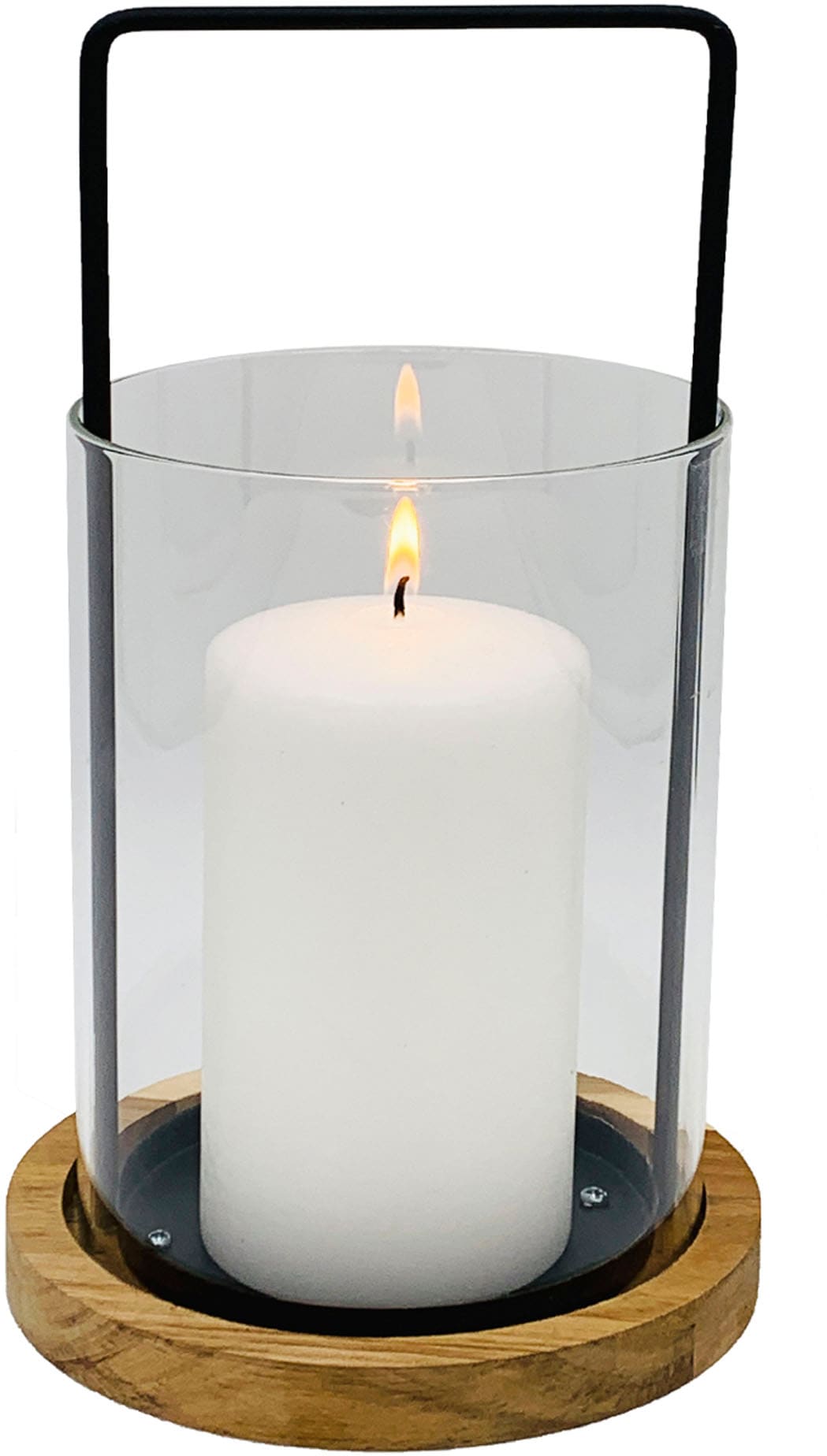 Home affaire Windlicht »Kerzenhalter Weillen«, (1 St.),  Stumpenkerzenhalter, Höhe ca. 22 cm, Glaszylinder abnehmbarer kaufen | BAUR | Windlichter