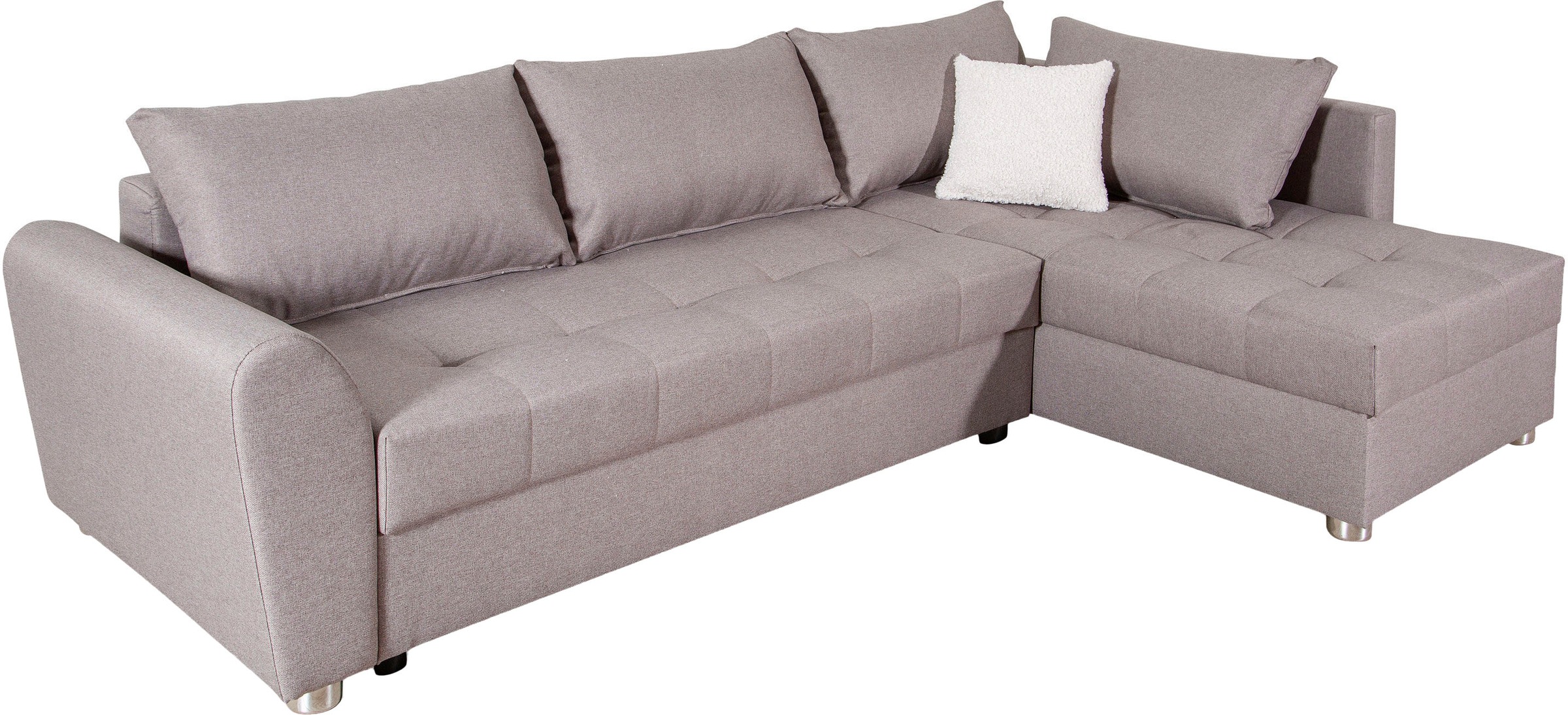 COLLECTION AB Ecksofa, Ecksofa,Bettfunktion,Bettkasten,Bonnelfederkern, Rückenkissen