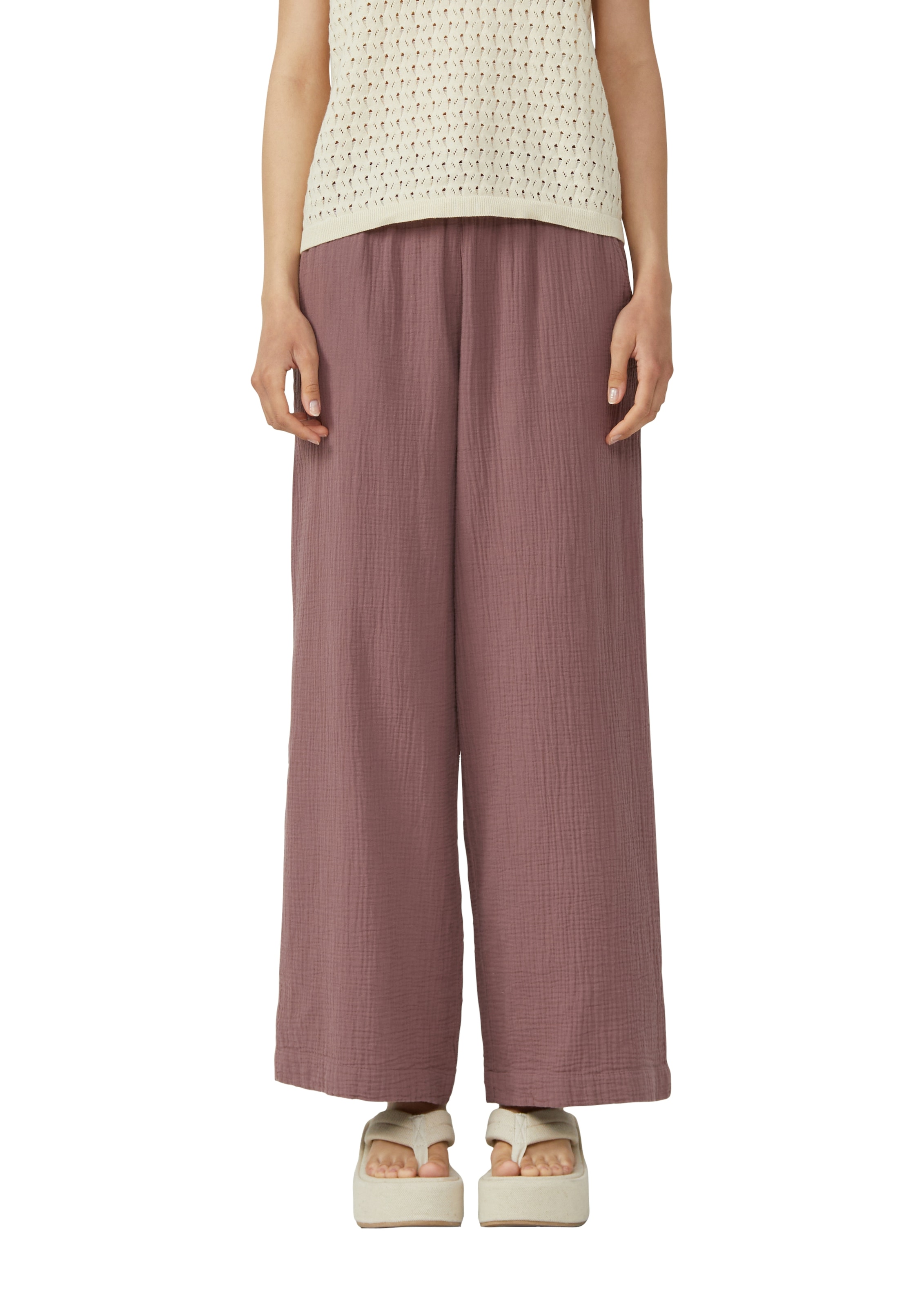 QS Stoffhose, Sommerhose mit elastischem Bund und Tunnelzug günstig online kaufen