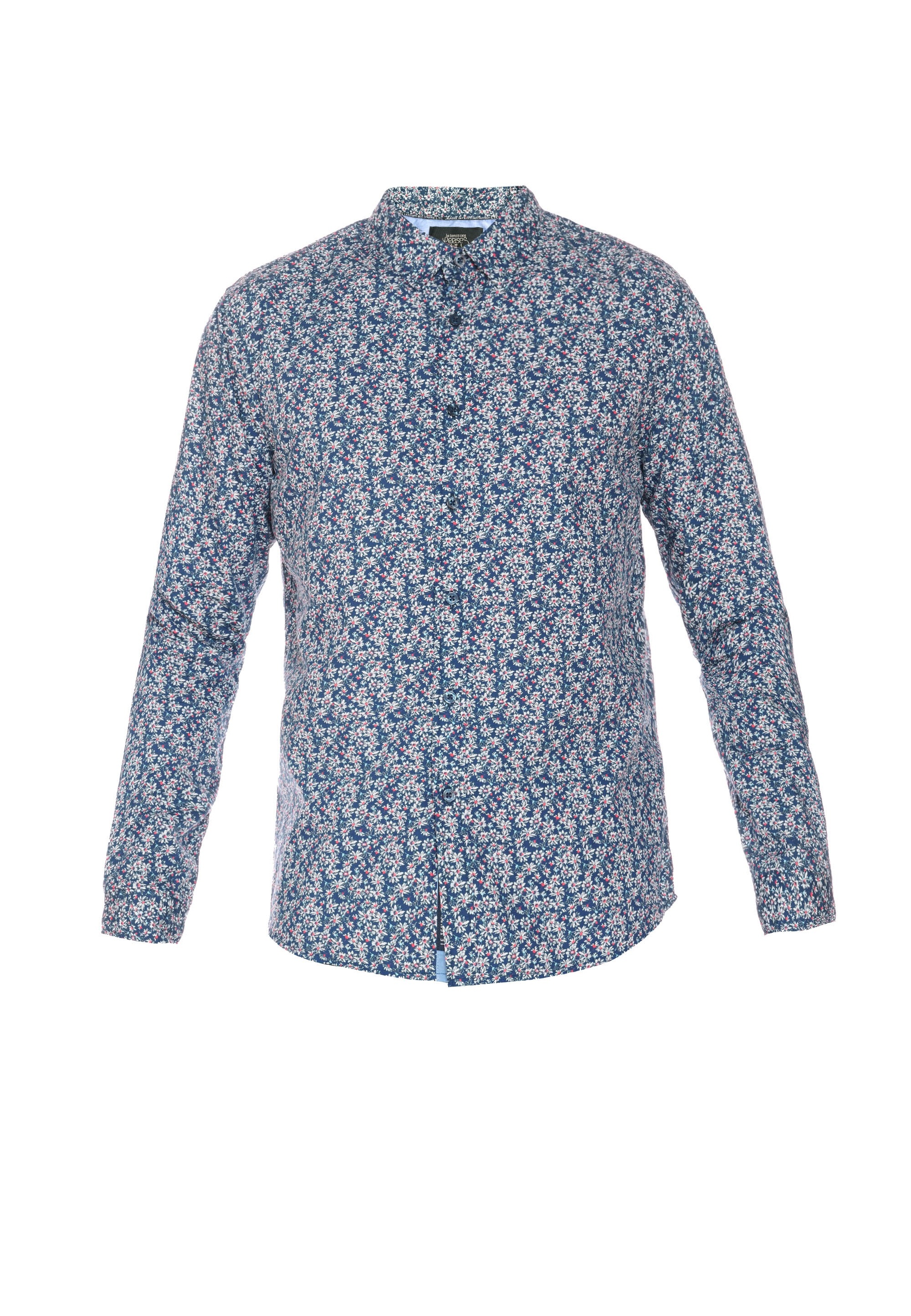 Le Temps Des Cerises Langarmhemd »FUSAR«, mit stylischem Allover-Muster