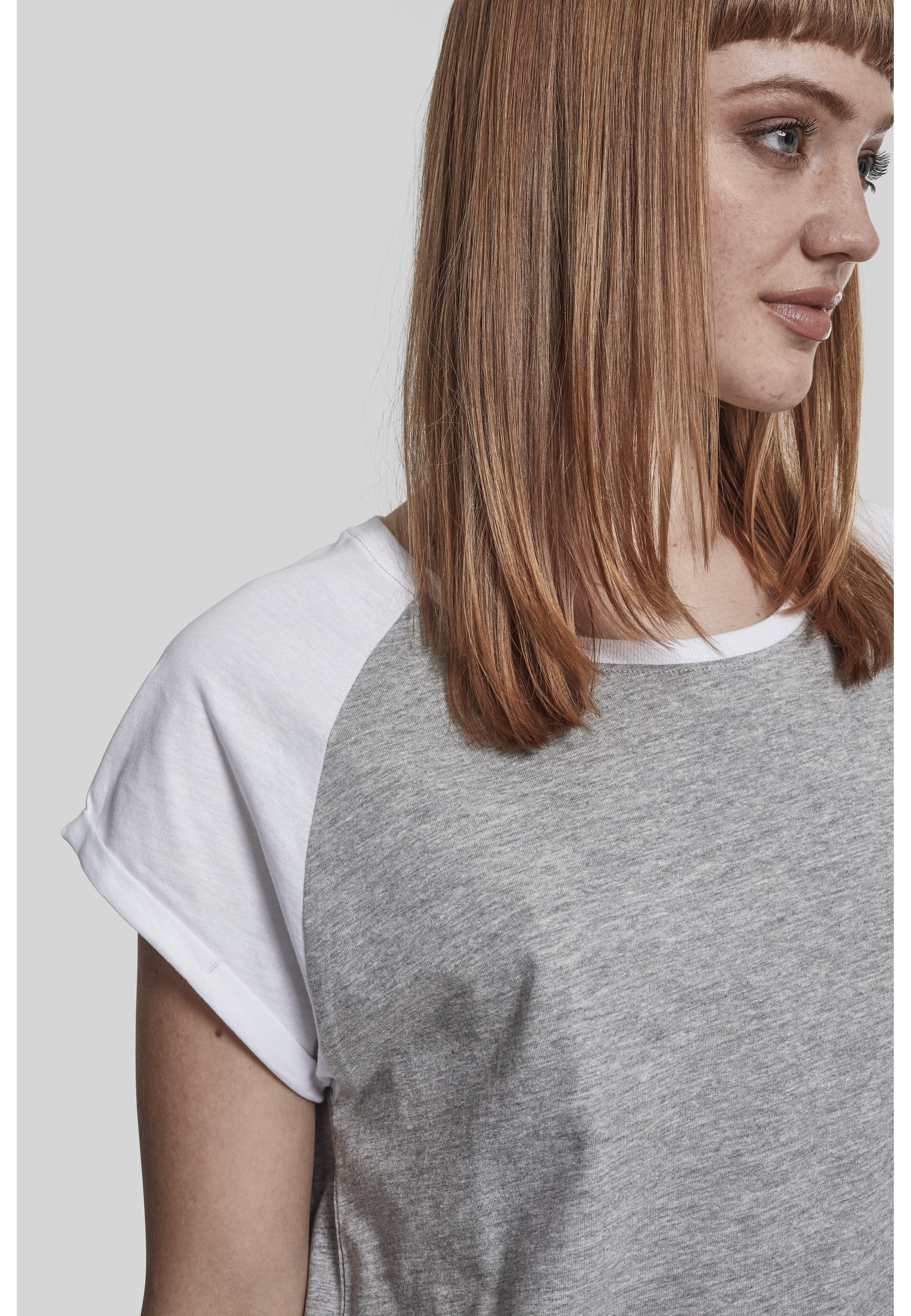 URBAN CLASSICS Kurzarmshirt »Urban Classics Damen Ladies Contrast Raglan Tee« 1 Stk.
