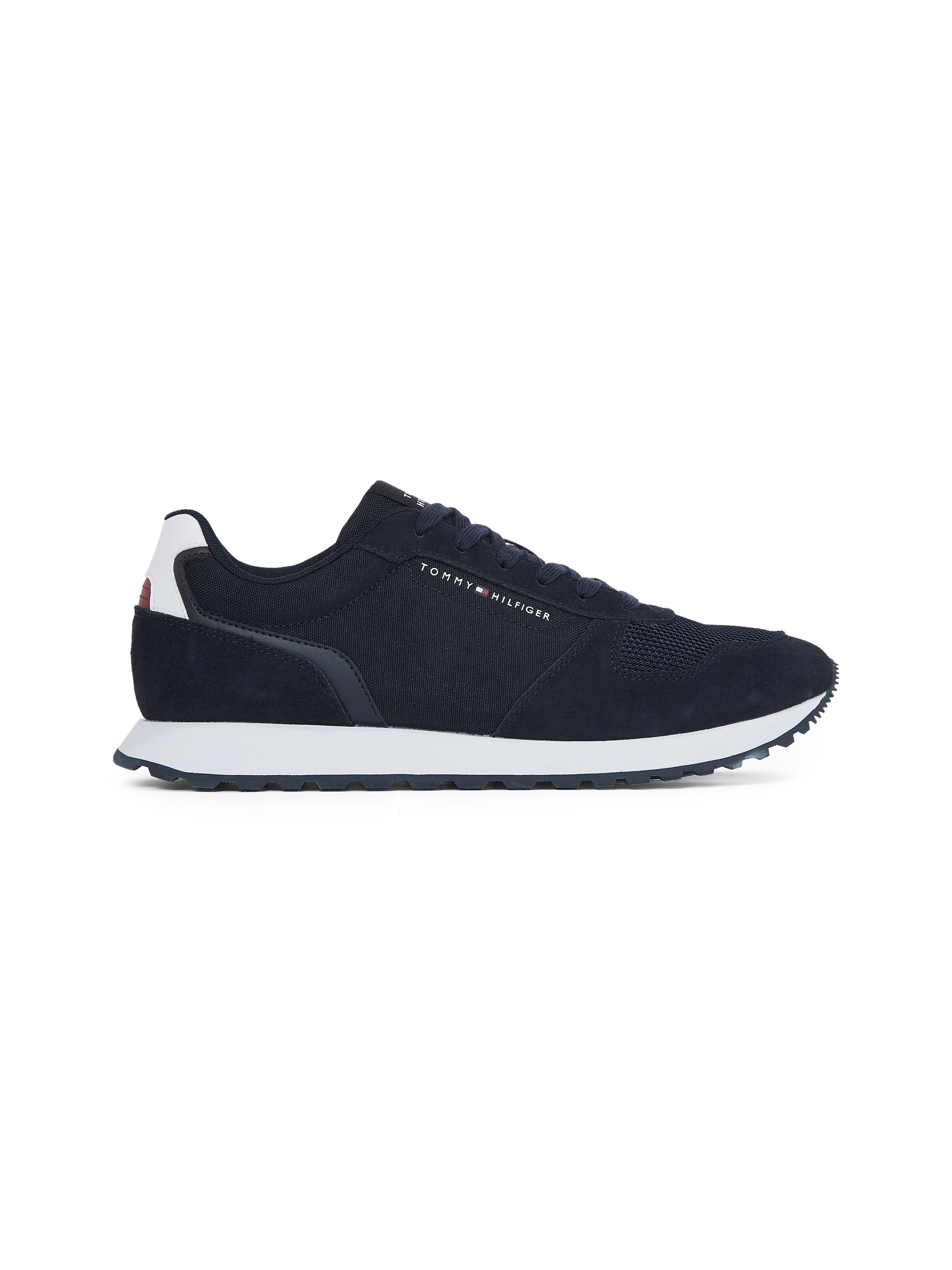 Tommy Hilfiger Sneaker »NEW RUNNER EVA MIX FLAG«, Freizeitschuh, Halbschuh, Schnürschuh mit gepolstertem Schaftrand