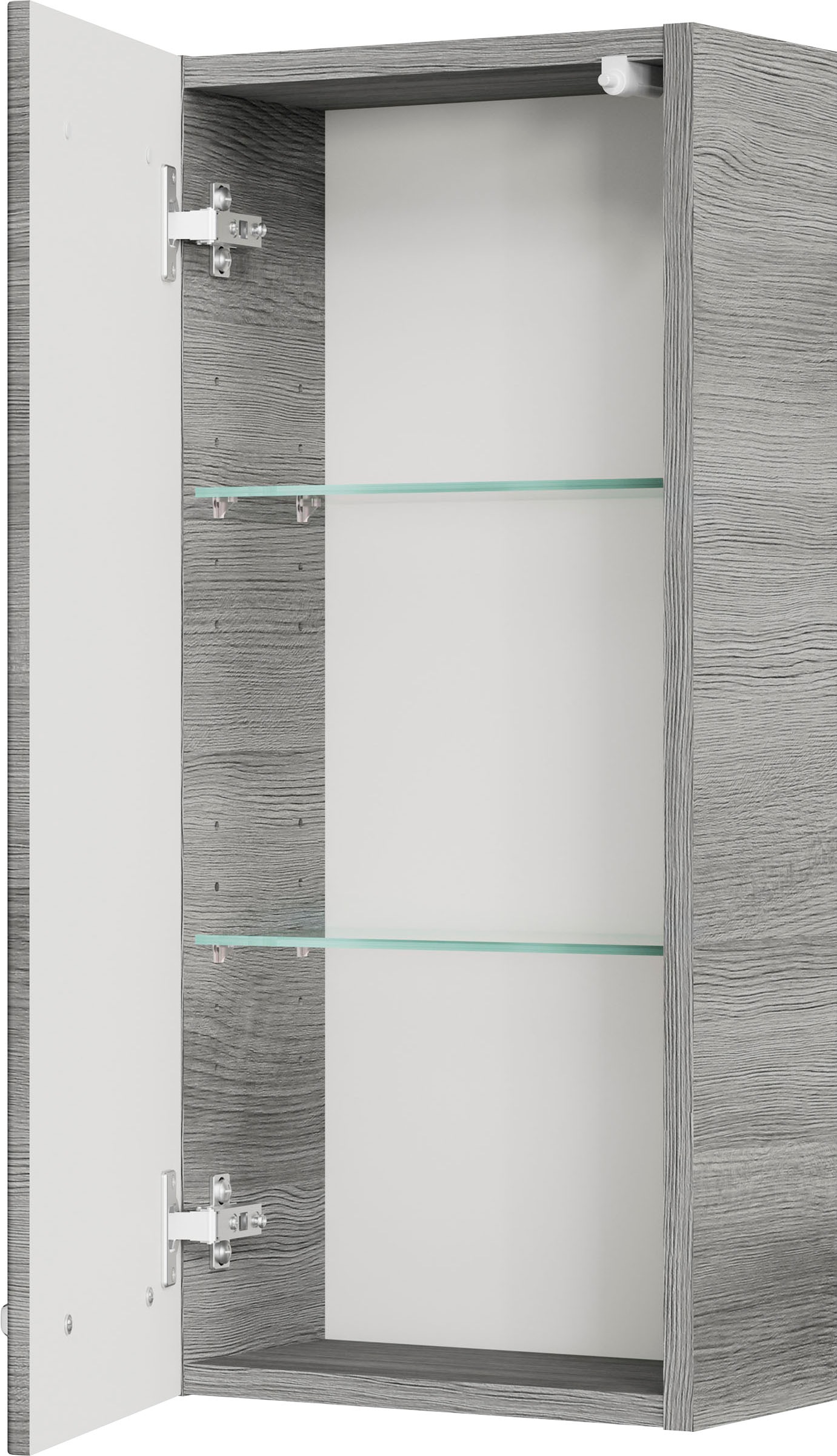Saphir Badmöbel-Set »Quickset 4-teilig, Mineralmarmor-Waschtisch und LED-Spiegelschrank«, (5 St.), Unterschrank, Hängeschrank, inkl. Türdämpfer, 7 Türen, 1 Klappe