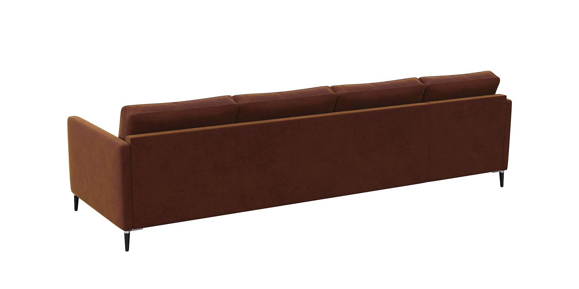 FLEXLUX Ecksofa »Fiore, L-Form«, schmale Armlehnen, Kaltschaum, Füße Alu+schwarz