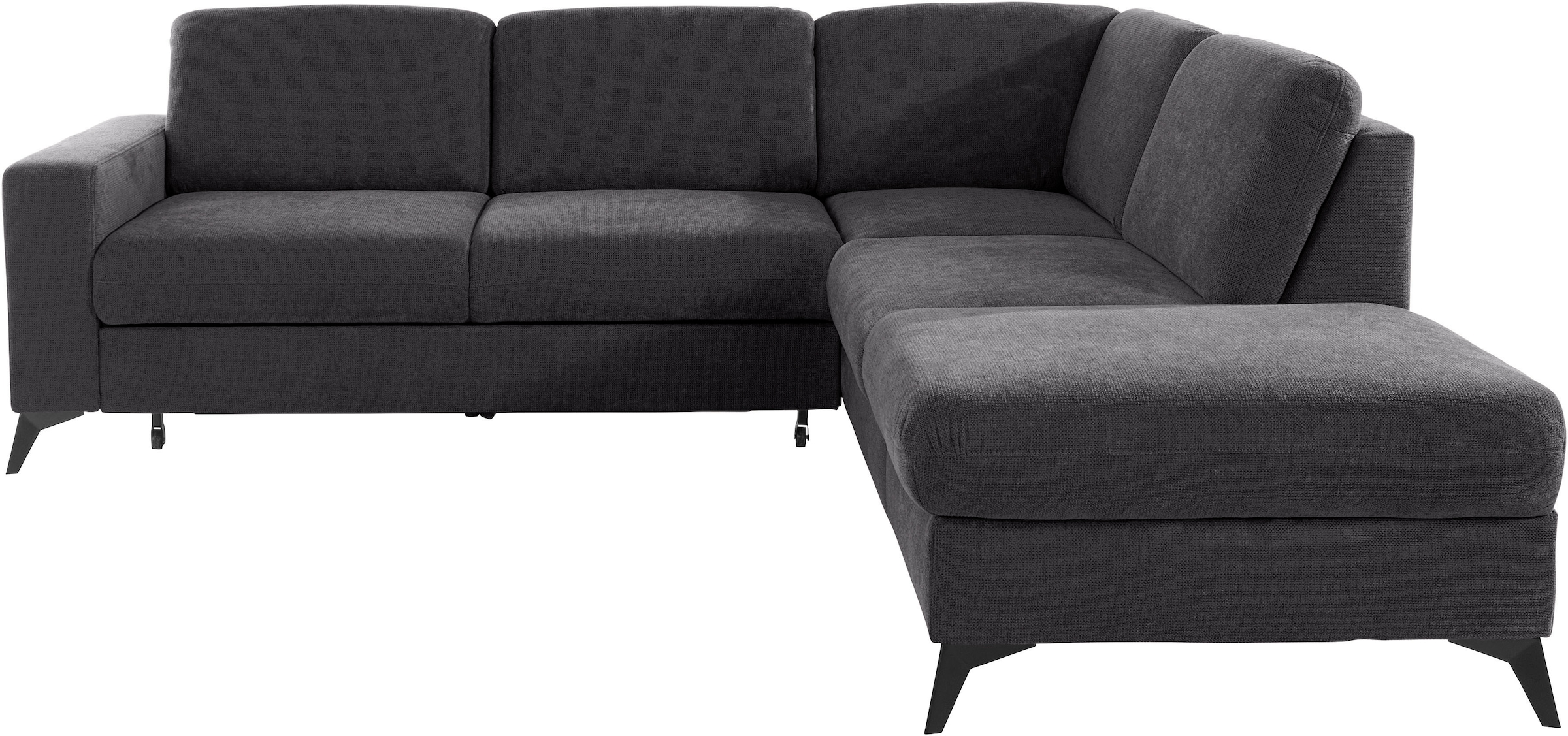 Places of Style Ecksofa »Lolland L-Form«, Wahlweise mit Bettfunktion und Stauraum, auch mit abwischbarem Bezug