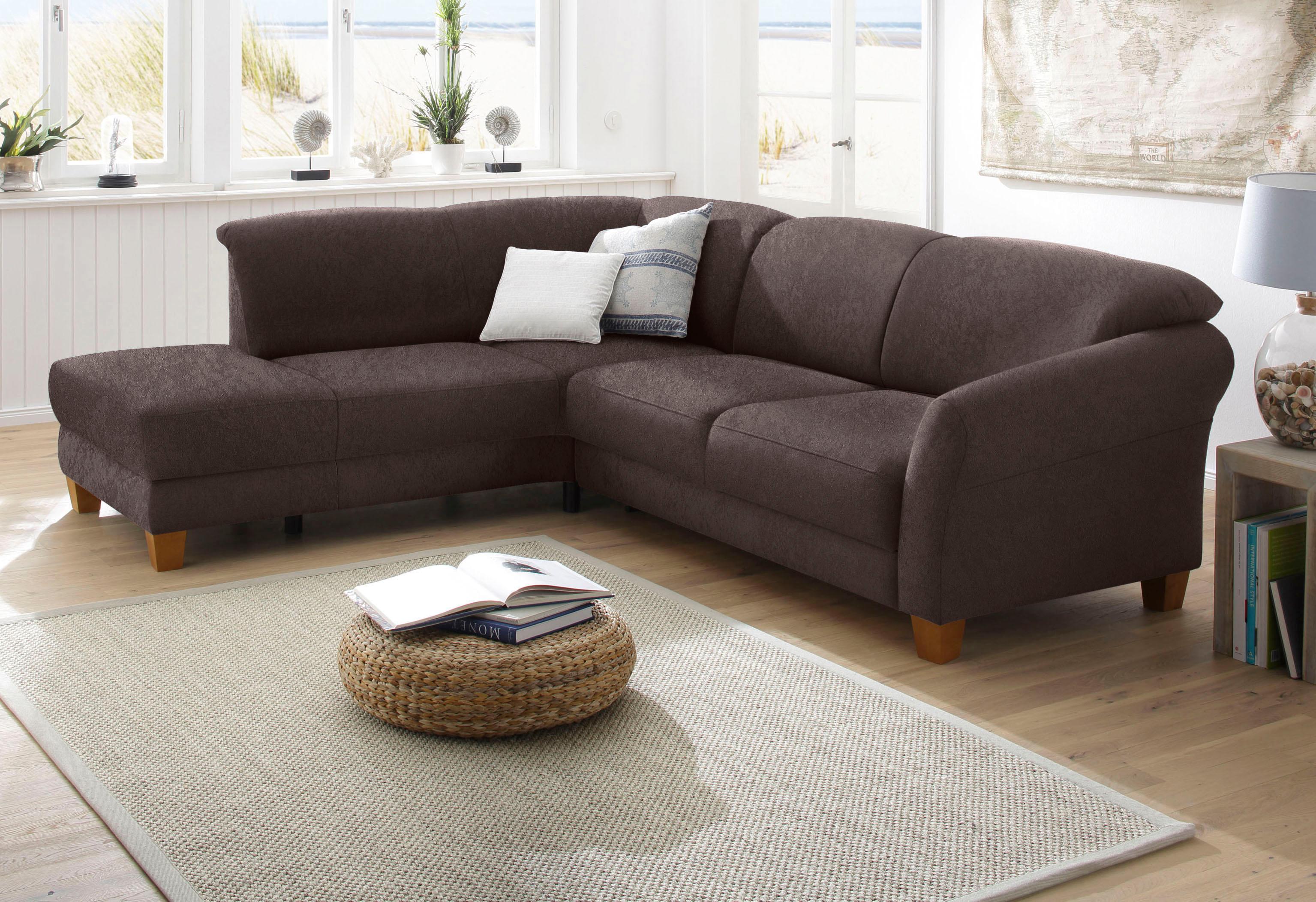OTTO home Ecksofa "Gotland L-Form" wahlweise mit Sitztiefenverstellung + Bettkasten