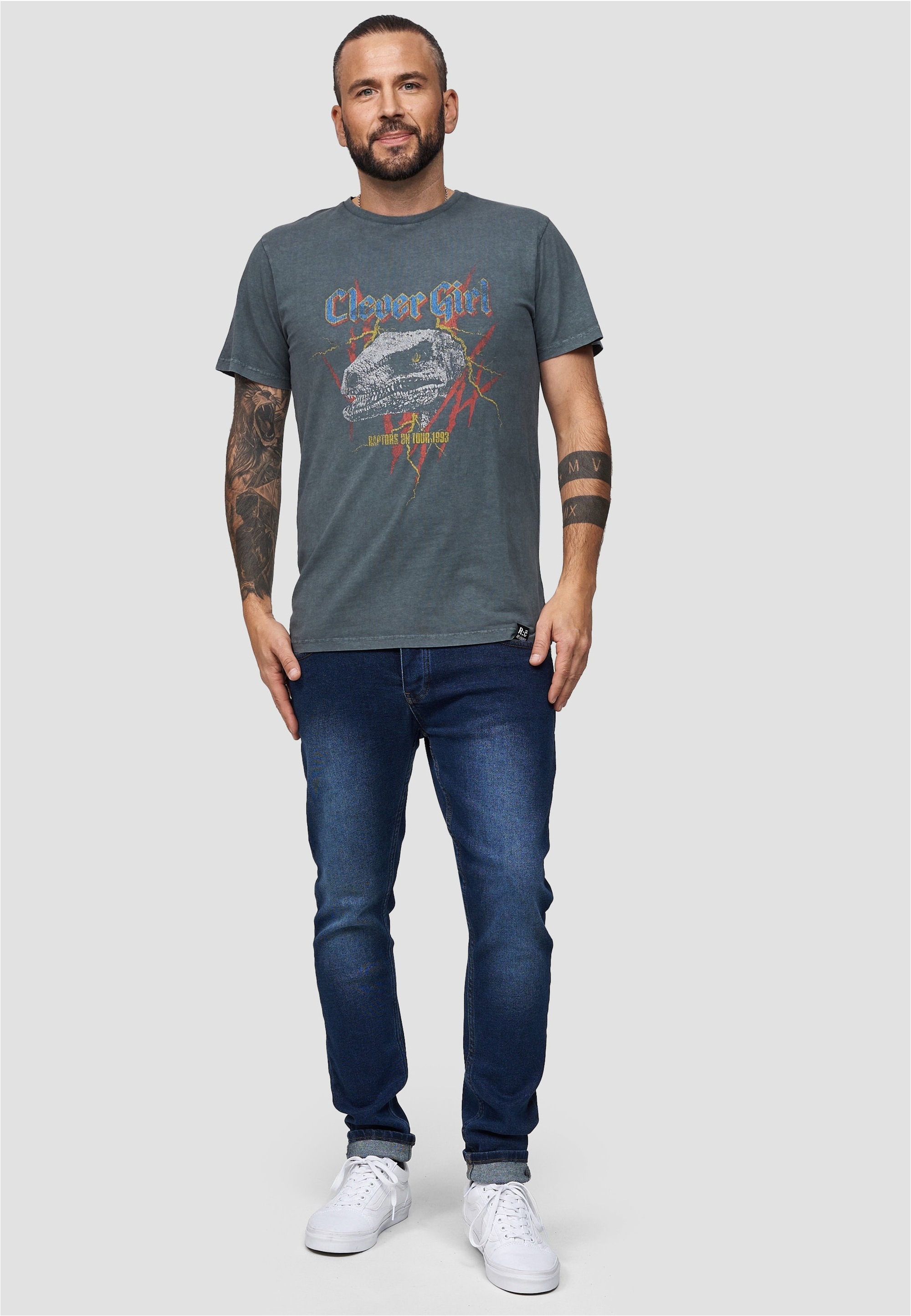 Recovered T-Shirt "Jurassic Park T-Rex Rock", im zeitlosen Design günstig online kaufen