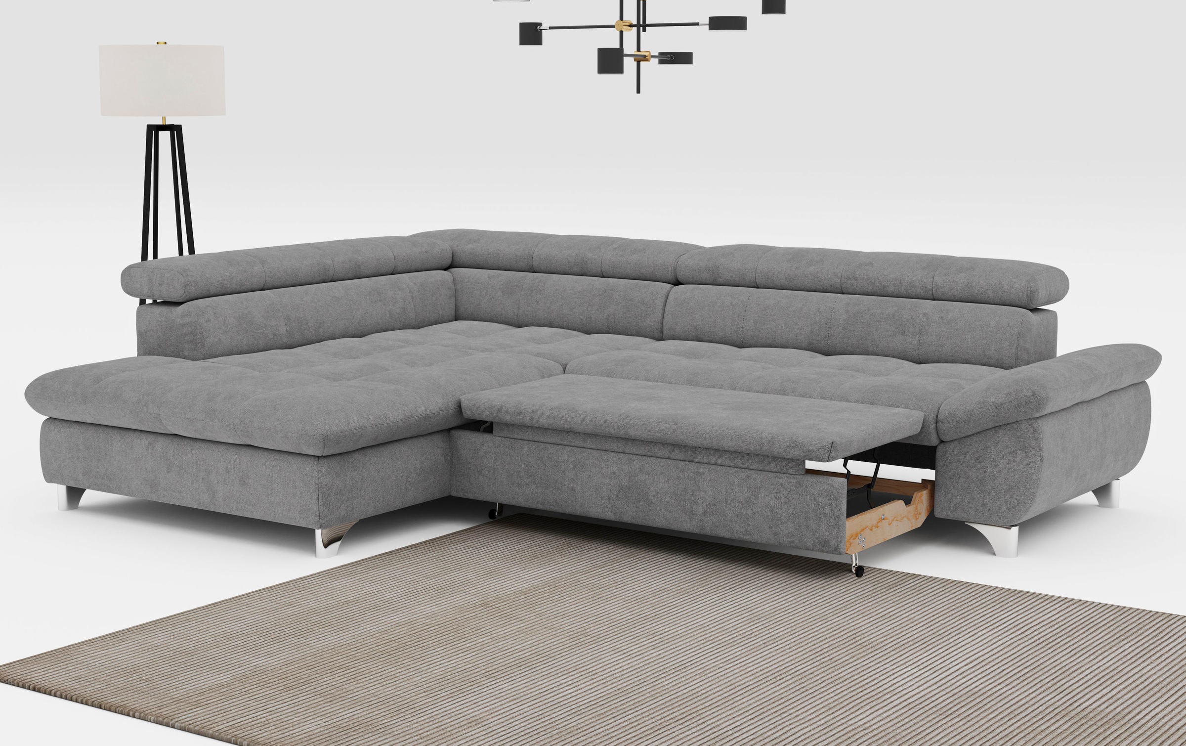 COTTA Ecksofa »Gemini L-Form«, mit Kopfteilverstellung, wahlweise mit Bettfunktion