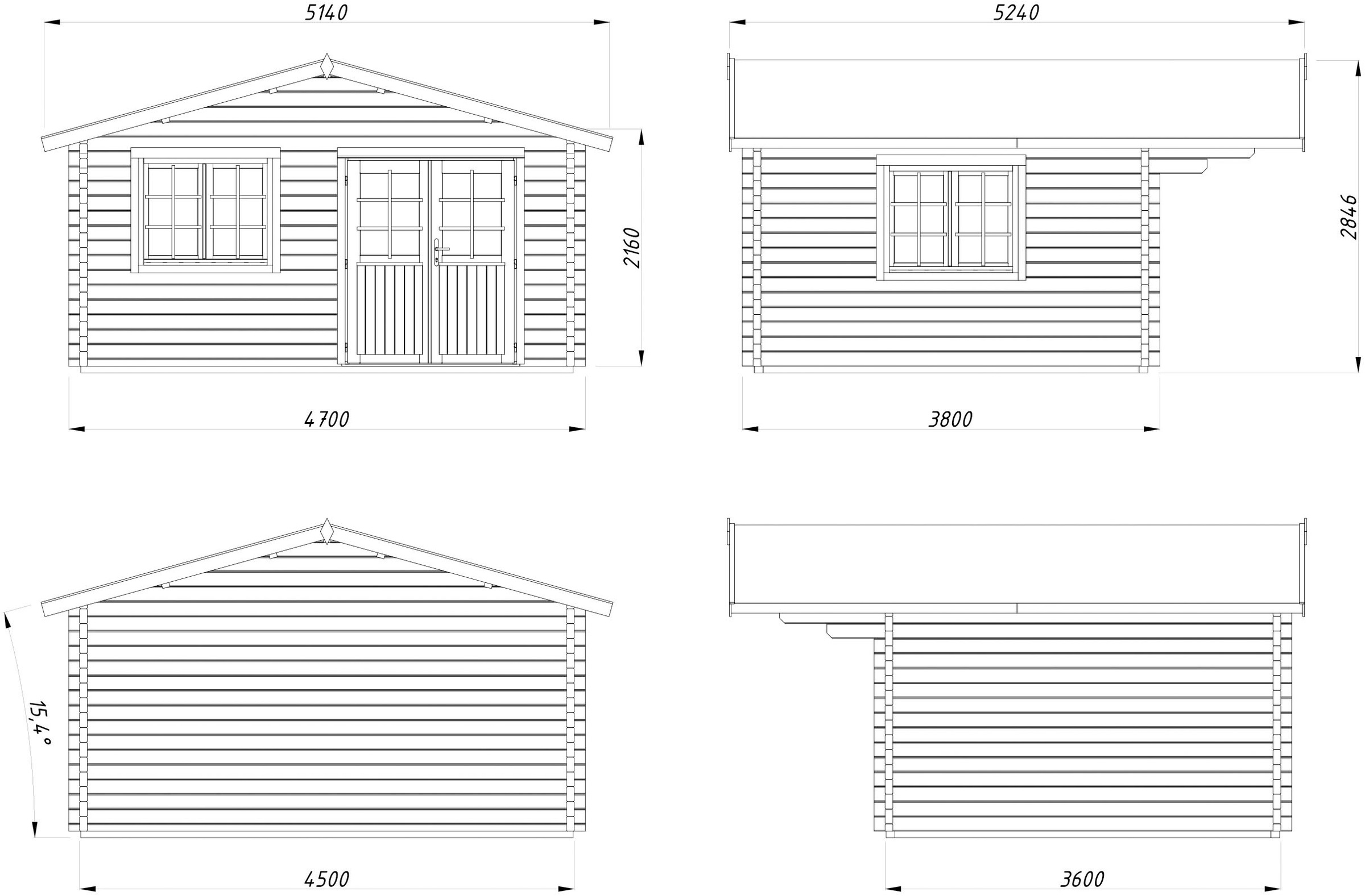 Palmako Gartenhaus »Helena« verschiedene Farben