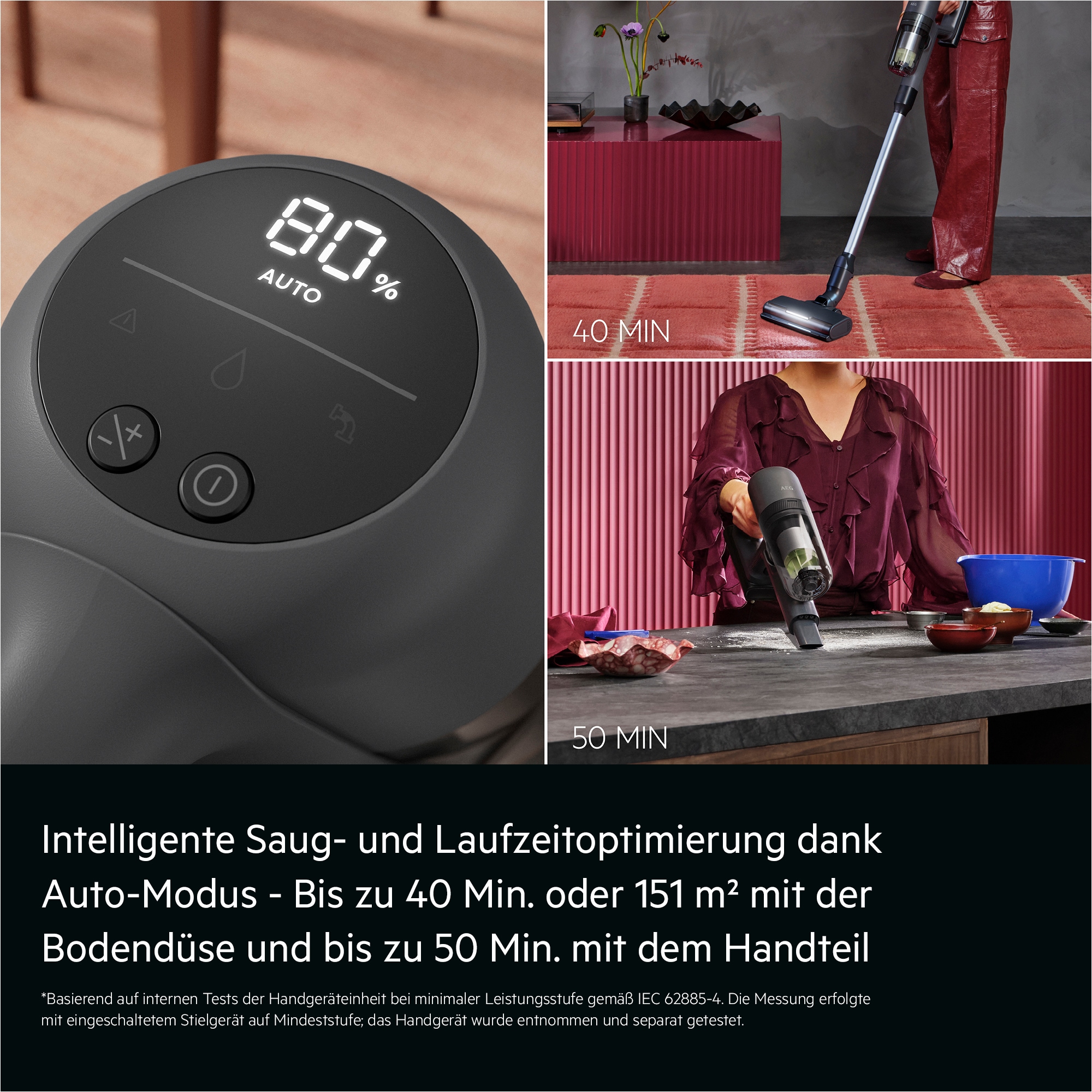 AEG Akku-Hand-und Stielstaubsauger »AP72UB21ES« Leistungsstark-HEPA-Filter; hygienischer All-in-One Station