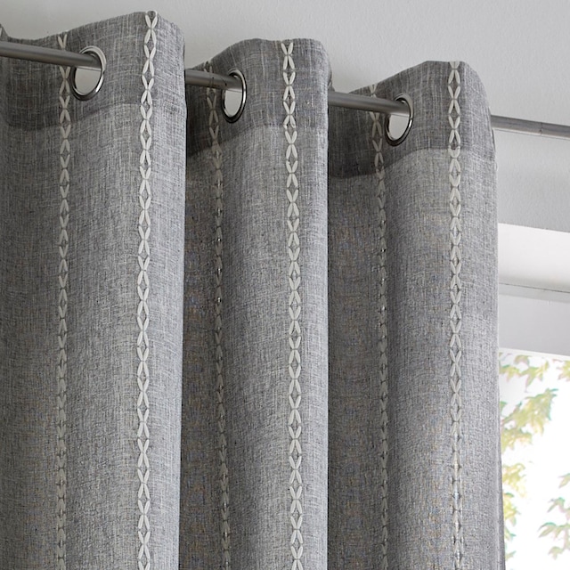 Kutti Vorhang »Raya«, (1 St.), mit praktischen Ösen, blickdicht und  abdunkelnd | BAUR