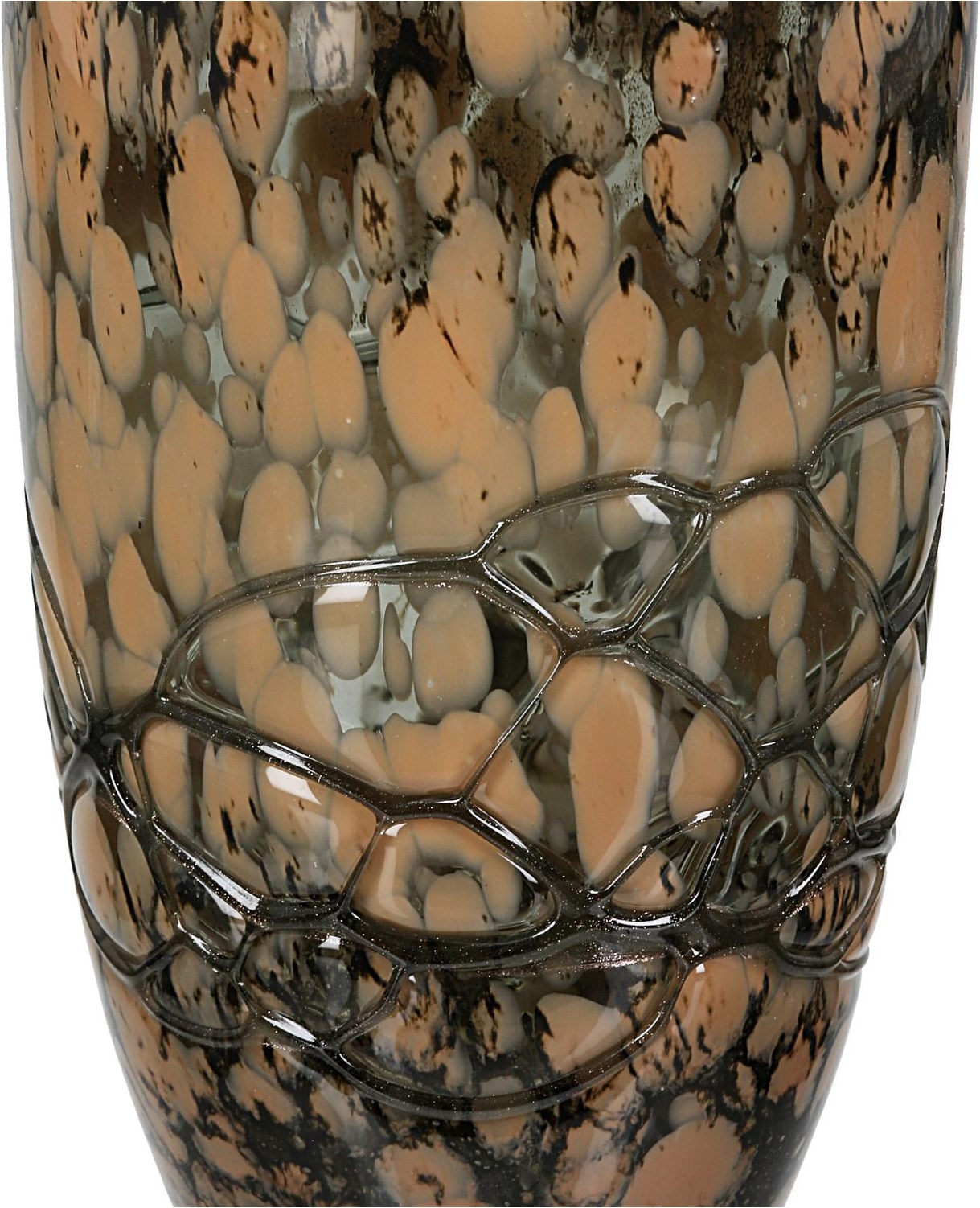 GILDE Tischvase »Glass Art, Vase, "Mountain", Glas, braun« Vase Mountain Dekovase Tischdekoration Blumendeko Gefäß