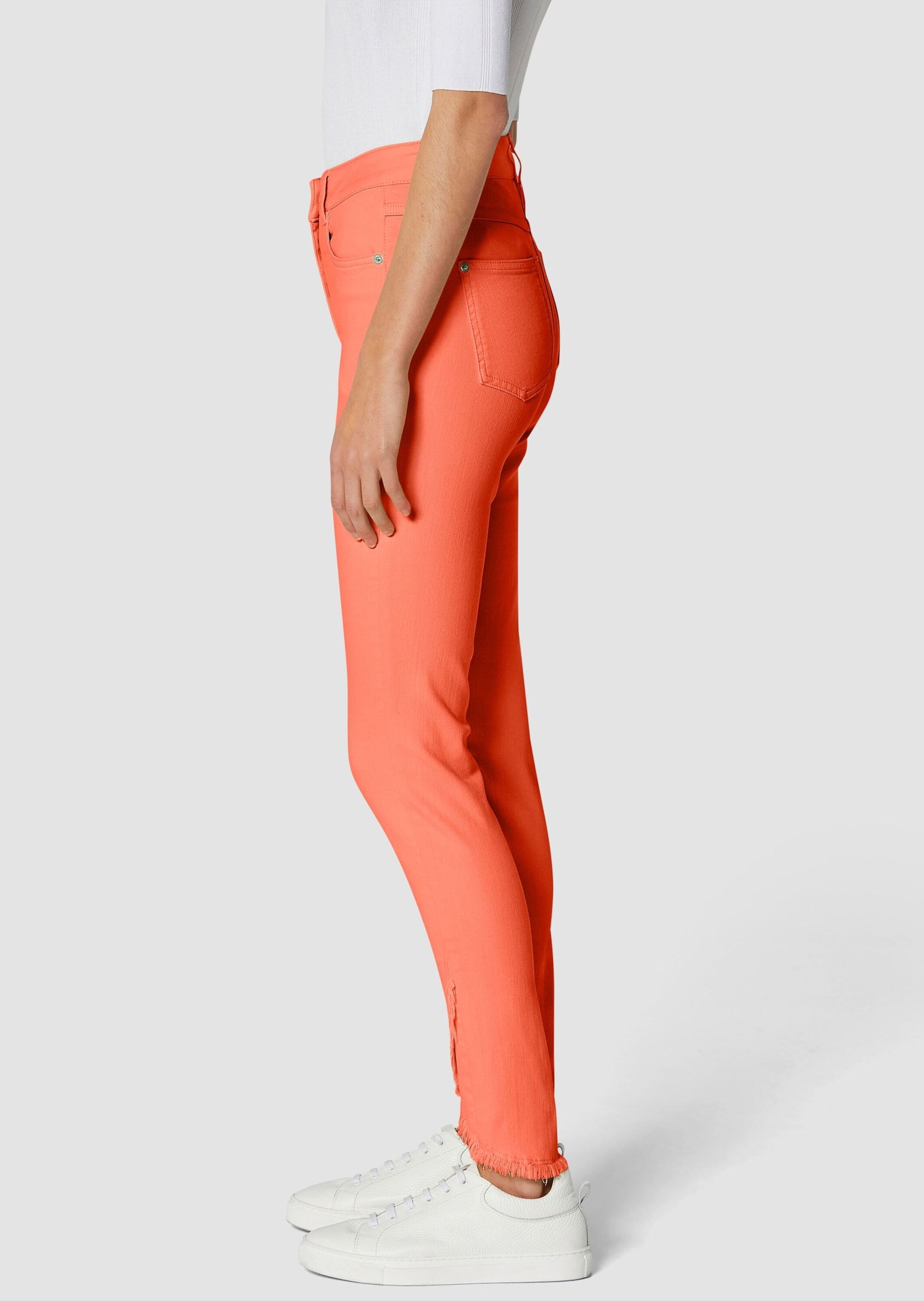 MADELEINE Regular-fit-Jeans »Jeans Verkürzte 5-Pocket-Hose mit Fransen«