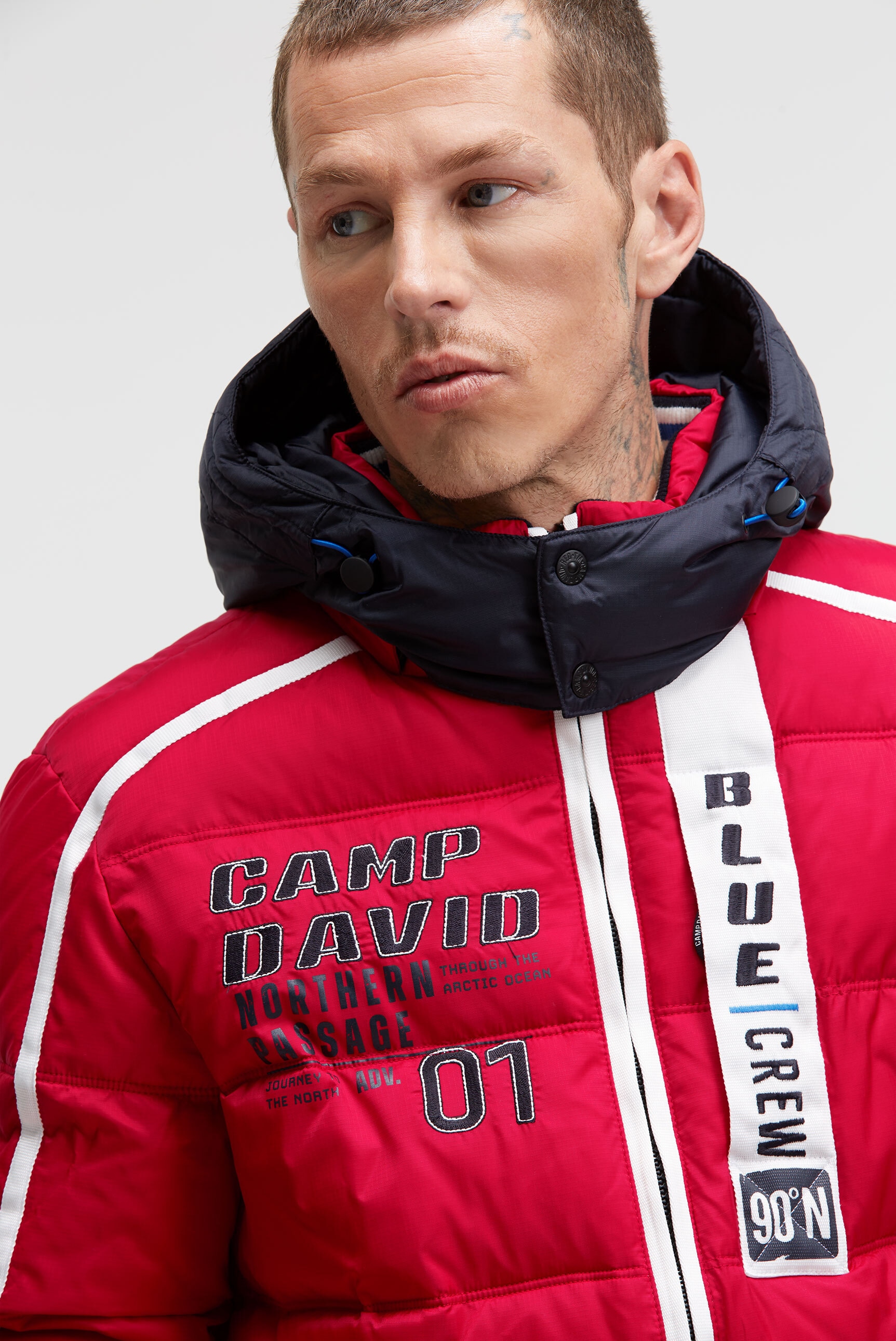 CAMP DAVID Winterjacke mit Kapuze mit abtrennbarer Kapuze