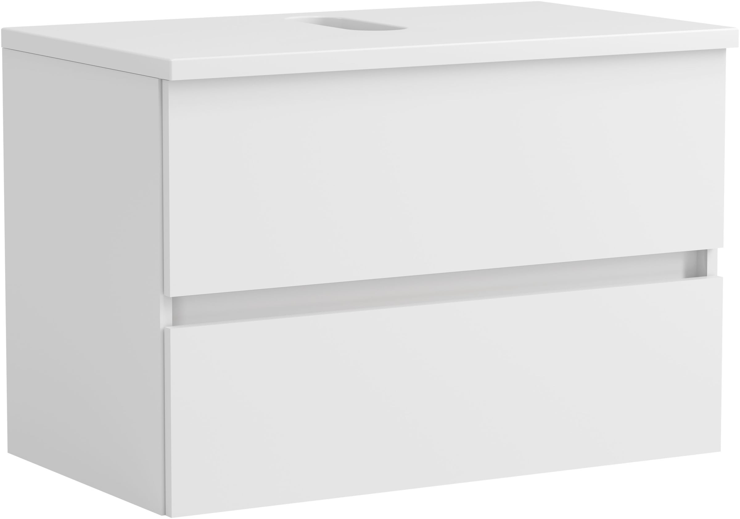 OTTO home "BOZEN, Aufsatz-Waschtisch mit Keramkbecken" Aufsatz-Keramkibecken, grifflose Front