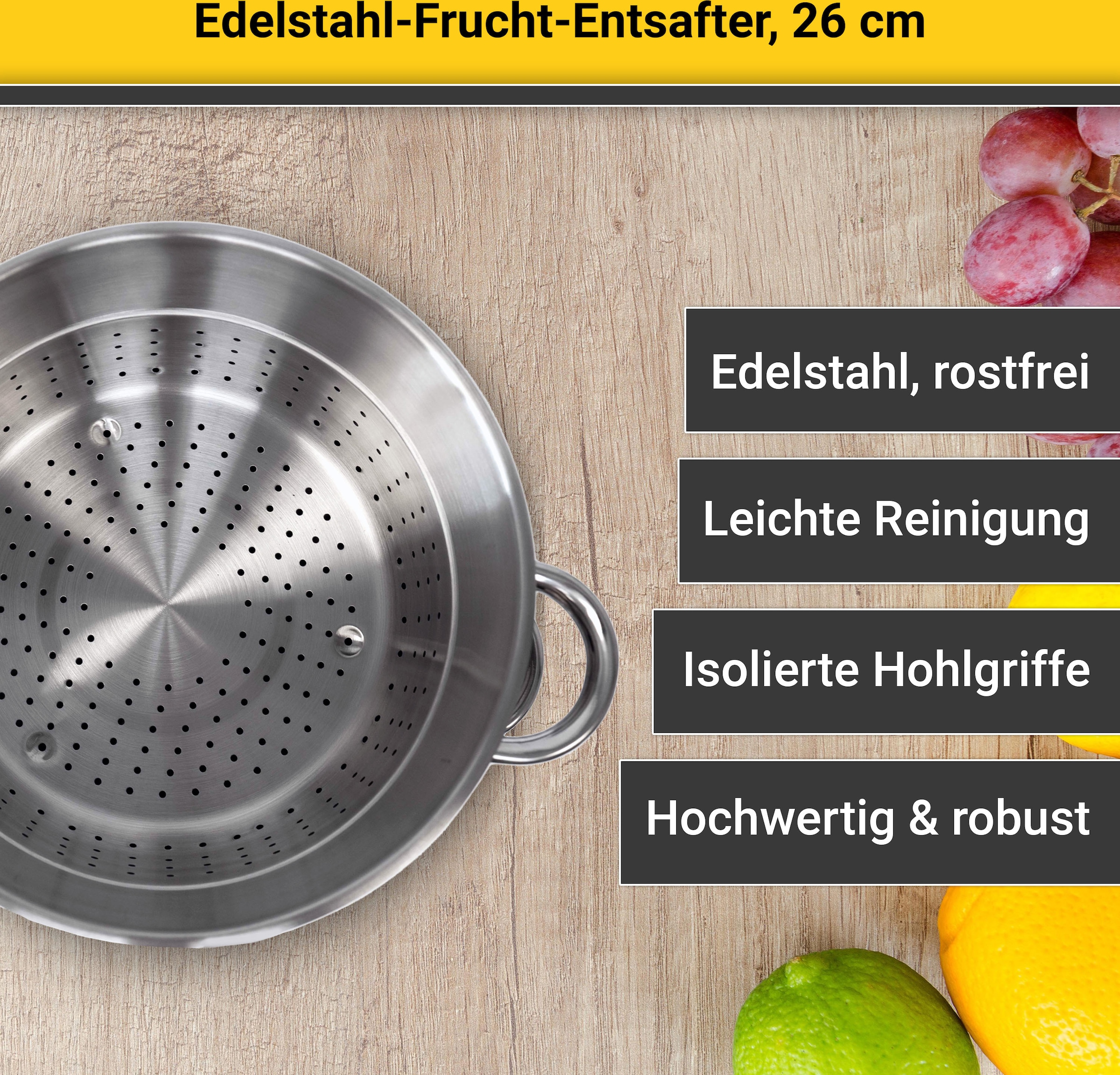 Krüger Einkochtopf, | Induktion BAUR Fruchtentsafter, Edelstahl