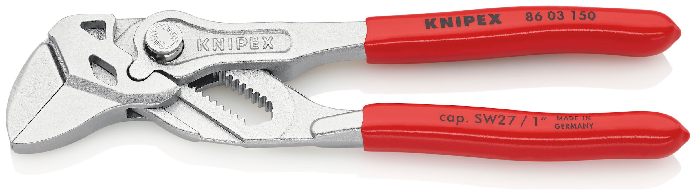 Knipex Zangenschlüssel "86 03 150 Zange und Schraubenschlüssel in einem Werkzeug", (1 tlg.), verchromt, mit Kunststoff ü