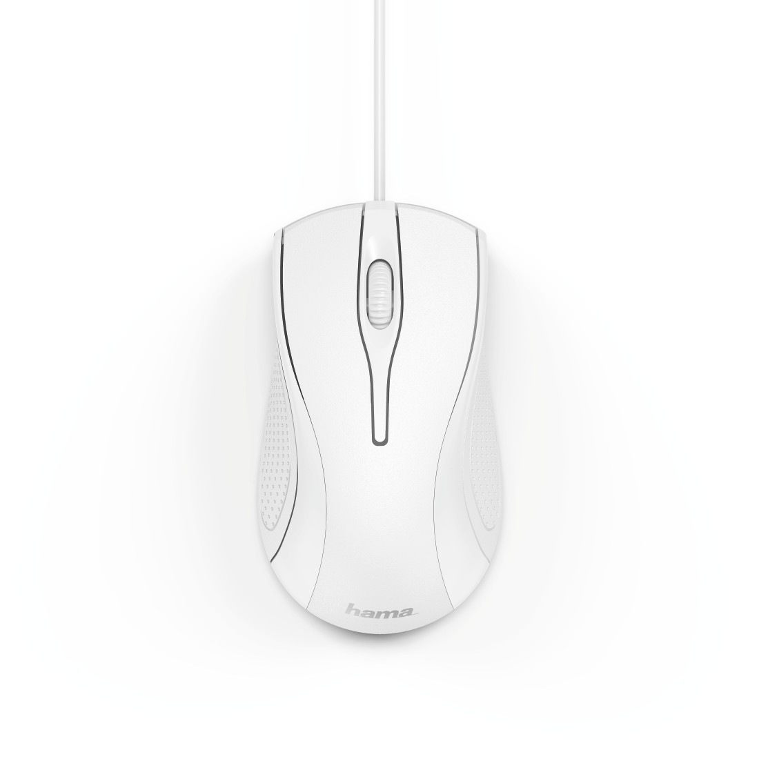 Hama Maus »Computermaus mit Kabel für Rechtshänder und Linkshänder, PC Maus«, kabelgebunden, Farbe Weiß, 3 Tasten, Optische Office Maus
