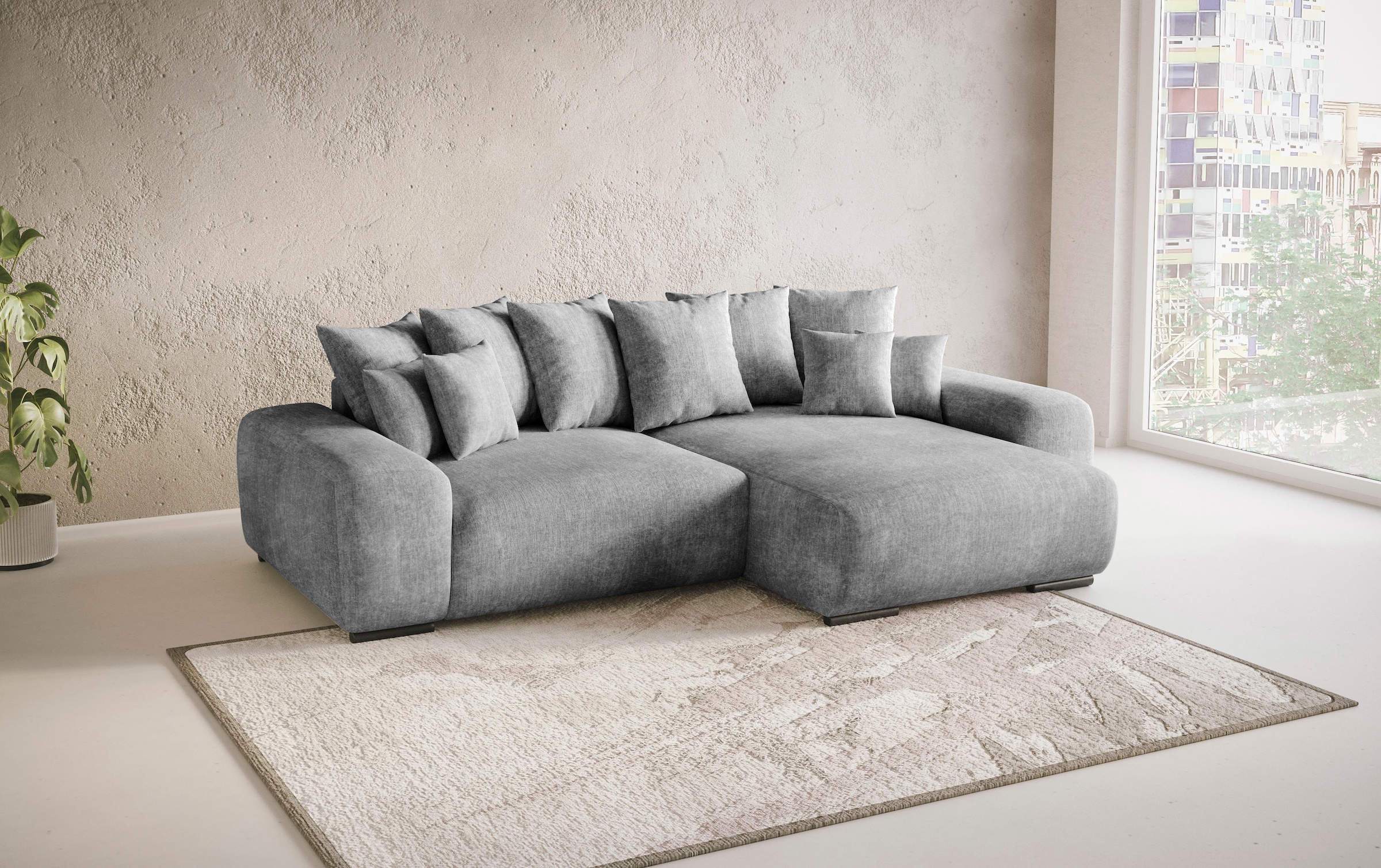 Mr. Couch Ecksofa »Sundance L-Form«, Dauerschläfer mit EasyBett-Schlaffunktion, Bettkasten