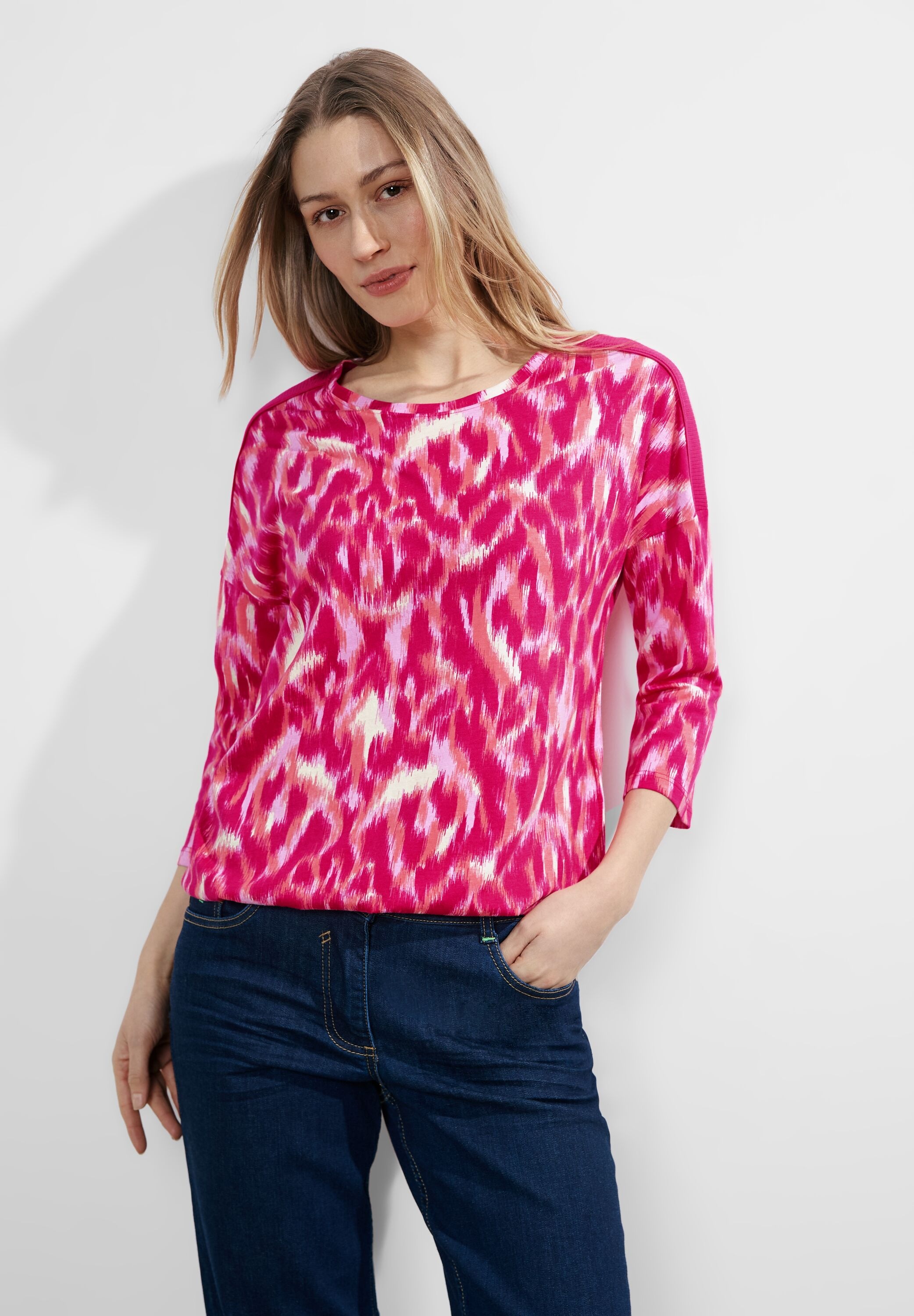 Cecil 3/4-Arm-Shirt, mit allover Print