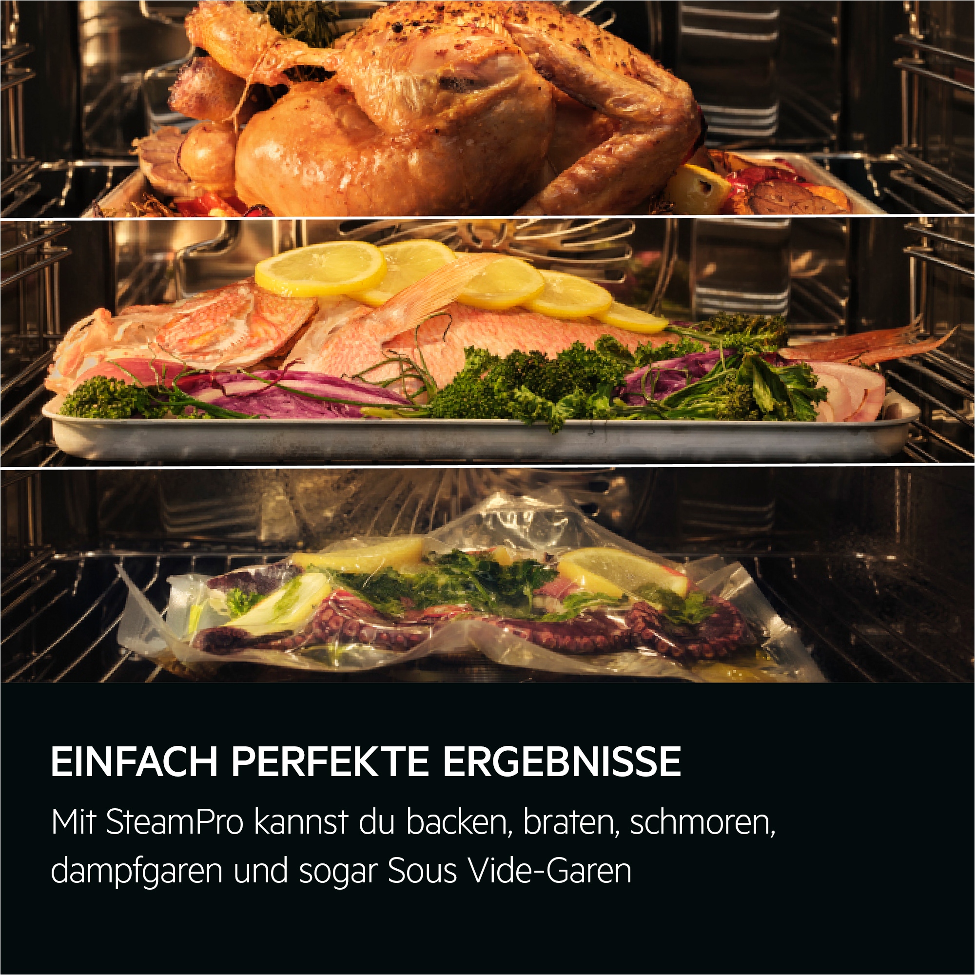 AEG Einbaubackofen 9000 »TP9SB82WAB 944035053«, Steam Clean, glatte Innenwände aus Longclean-Emaille