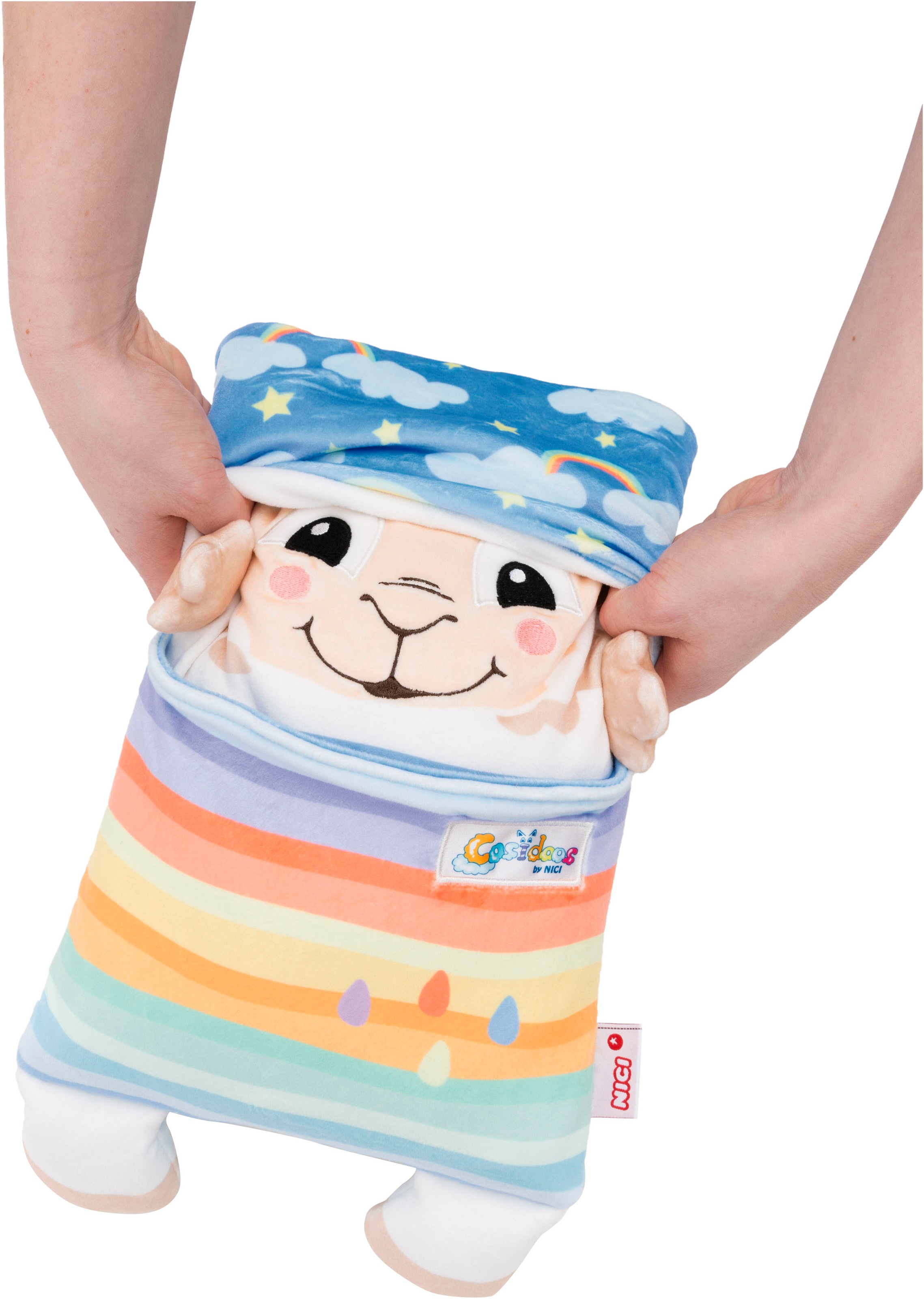 Nici Kuscheltier »Cosidoos, Schaf mit Wendefunktion 30x20 cm«, enthält recyceltes Material (Global Recycled Standard)