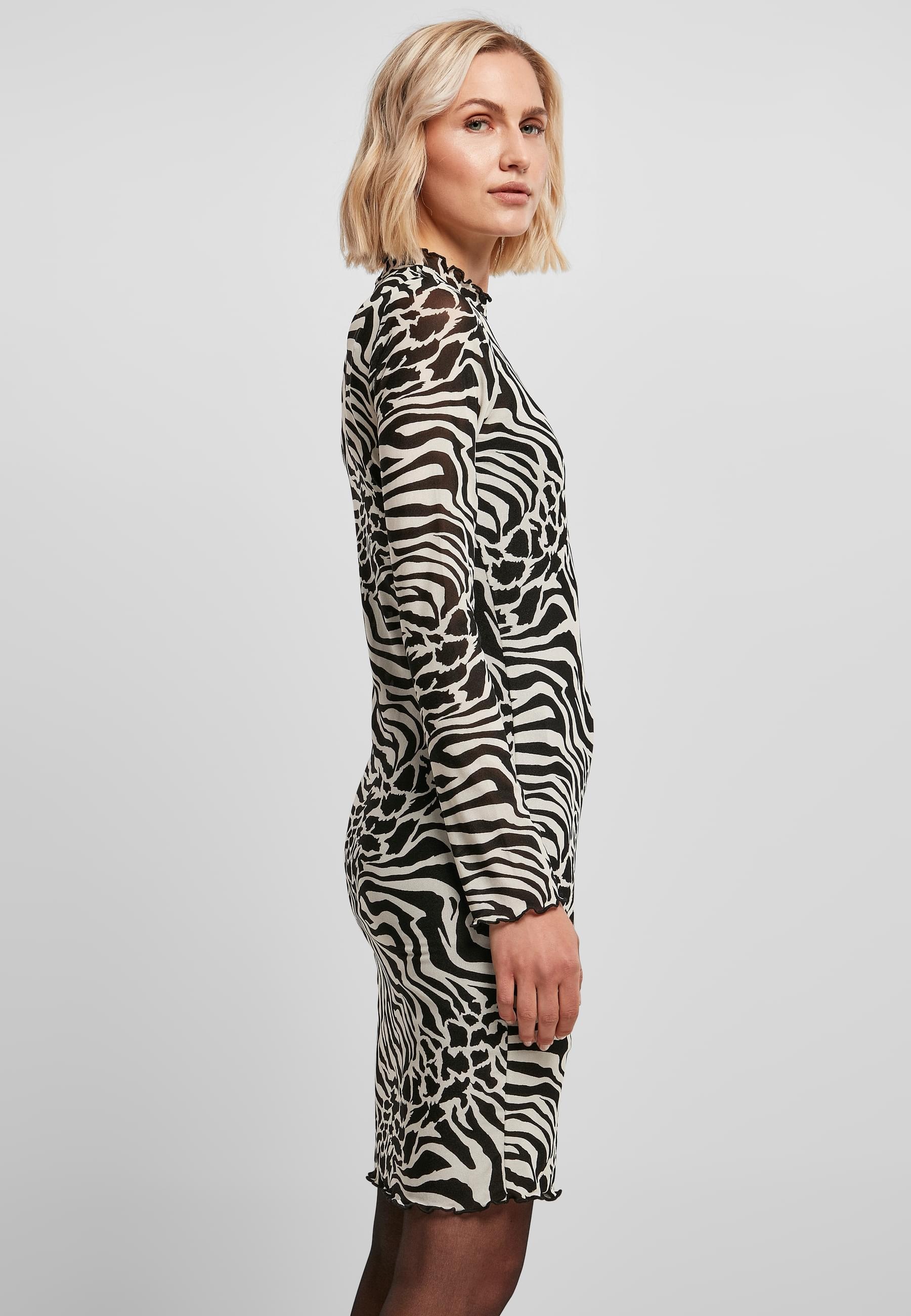 URBAN CLASSICS Shirtkleid »Urban Classics Damen Ladies AOP Double Layer Dress«, (1 tlg.)