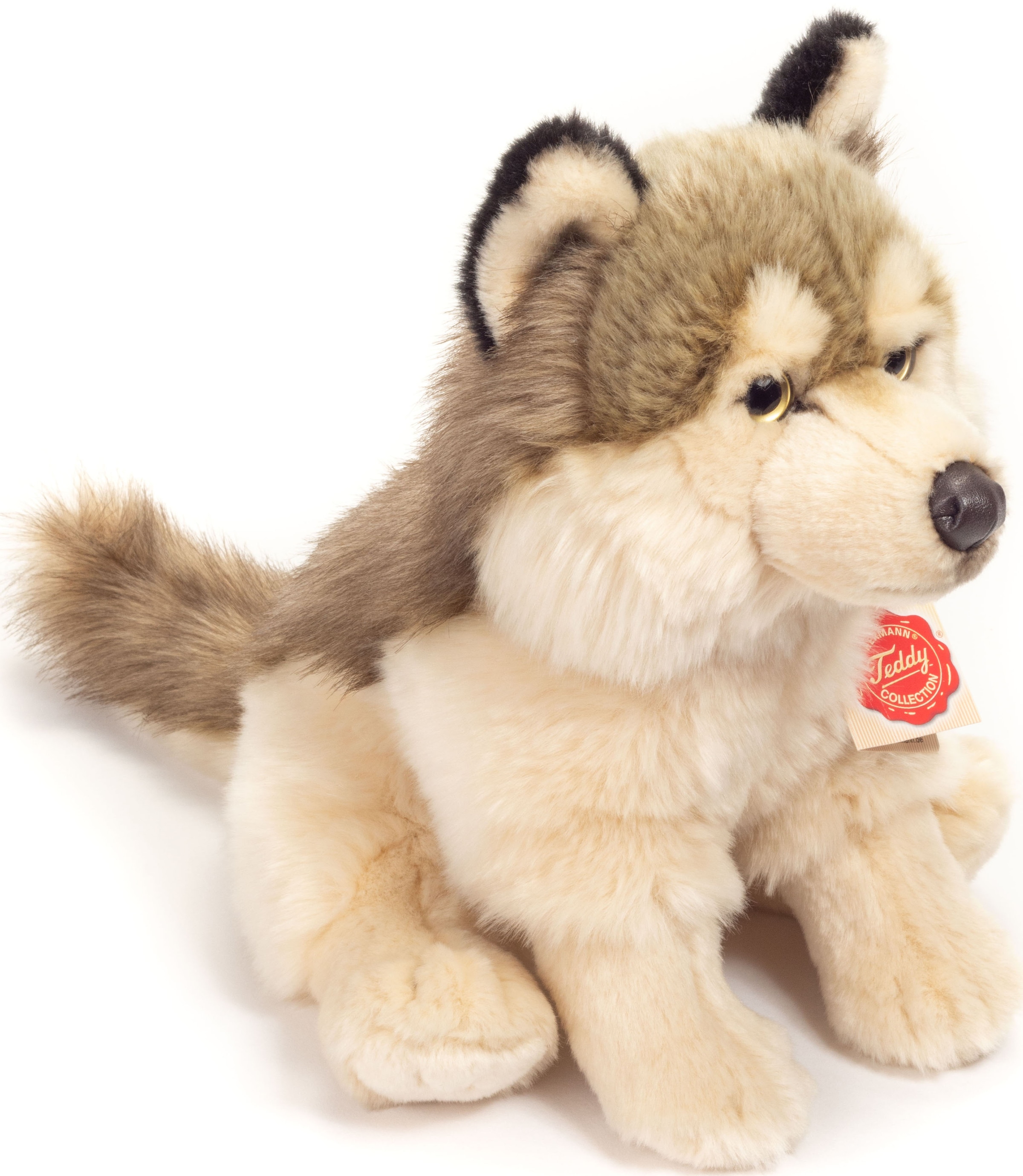 Teddy Hermann® Kuscheltier »Wolf sitzend, 29 cm«, zum Teil aus recyceltem Material