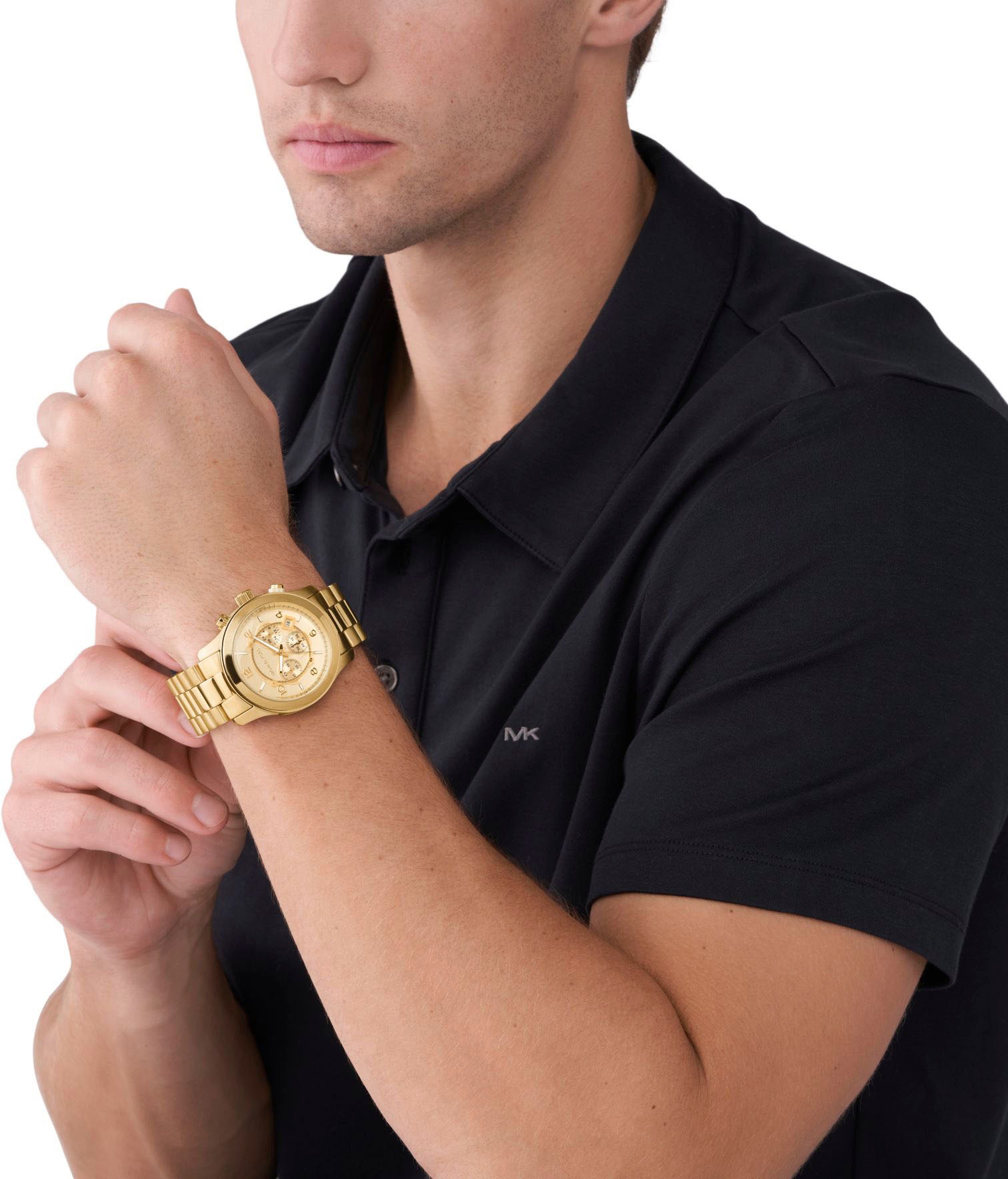 MICHAEL KORS Chronograph »RUNWAY«, Quarzuhr, Armbanduhr, Damenuhr, Stoppfunktion, Edelstahlarmband