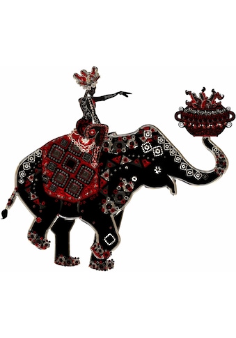 Wall-Art Wandtattoo »Metallic Elephant Ride«