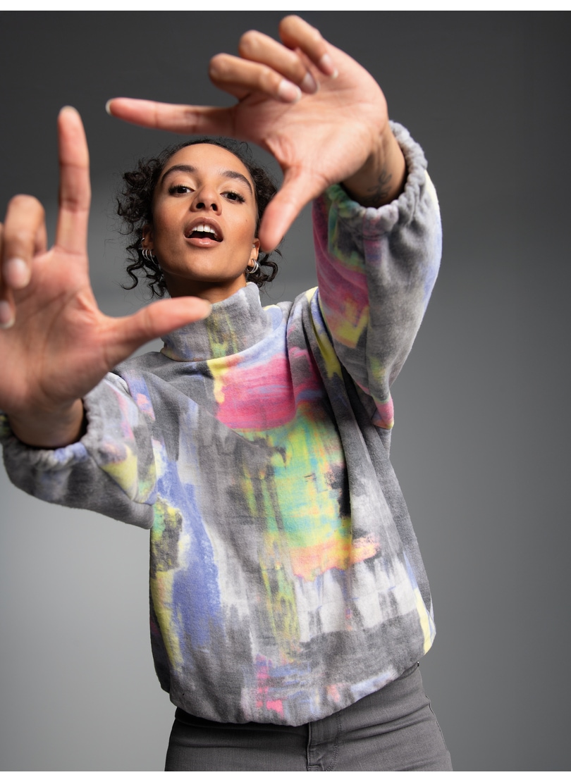 Trigema Fleecepullover "TRIGEMA Oversized Fleecepullover mit Stehkragen" günstig online kaufen