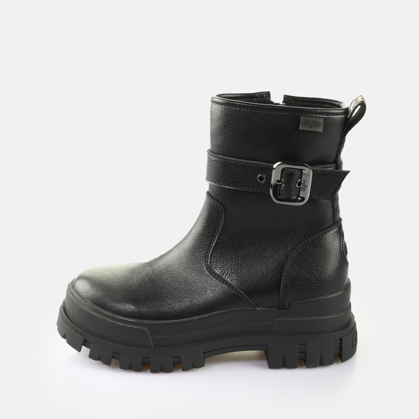 Buffalo Stiefelette "ASPHA BOOTIE BUCKLE OS" Boots, Festival-Stiefelette, Plateaustiefelette mit Zierschließe