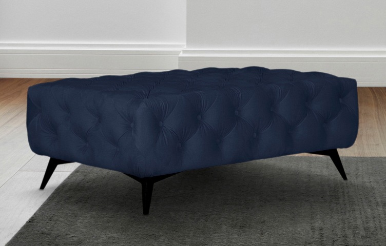 Home affaire Polsterhocker "Amaury" Chesterfield-Optik, Breite 120cm, Fußfa günstig online kaufen