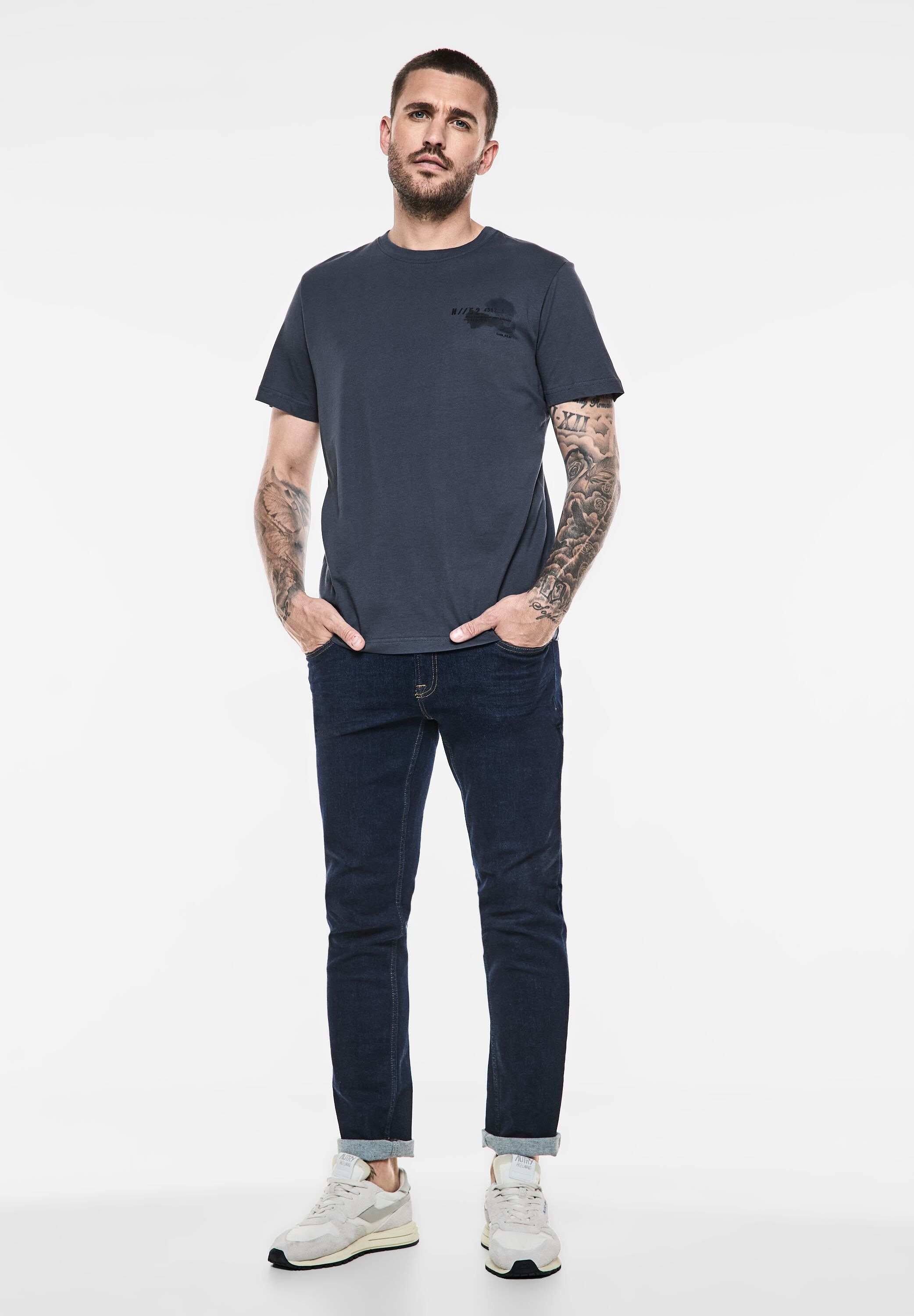 STREET ONE MEN T-Shirt, aus reiner Baumwolle