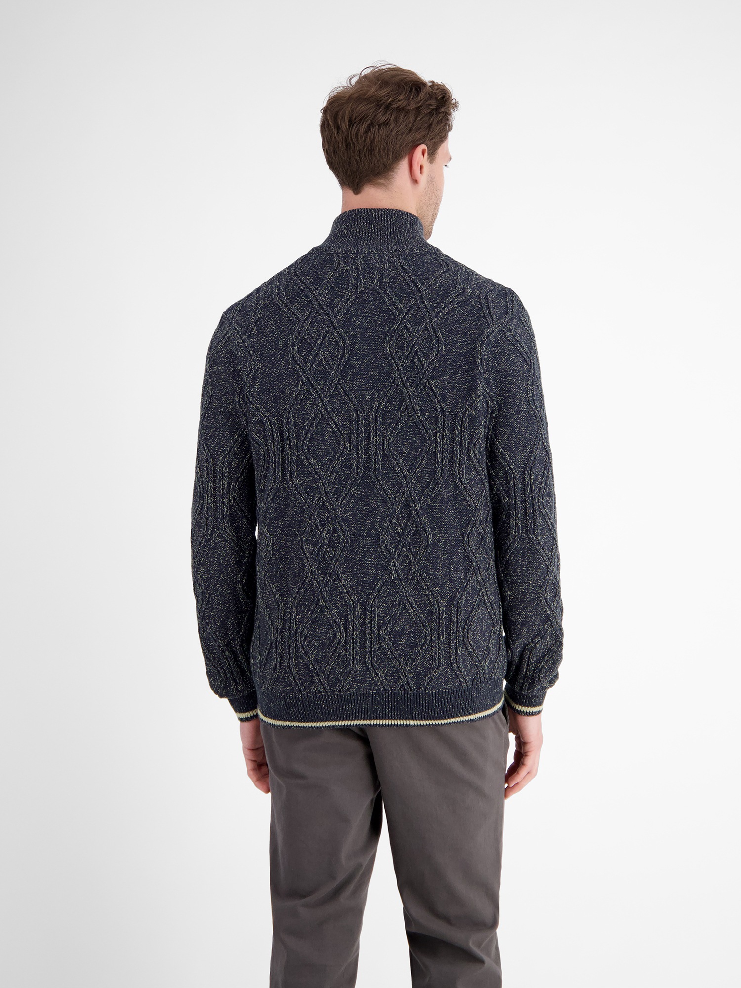LERROS Strickjacke "LERROS Herren-Strickjacke mit Zopfmuster" günstig online kaufen