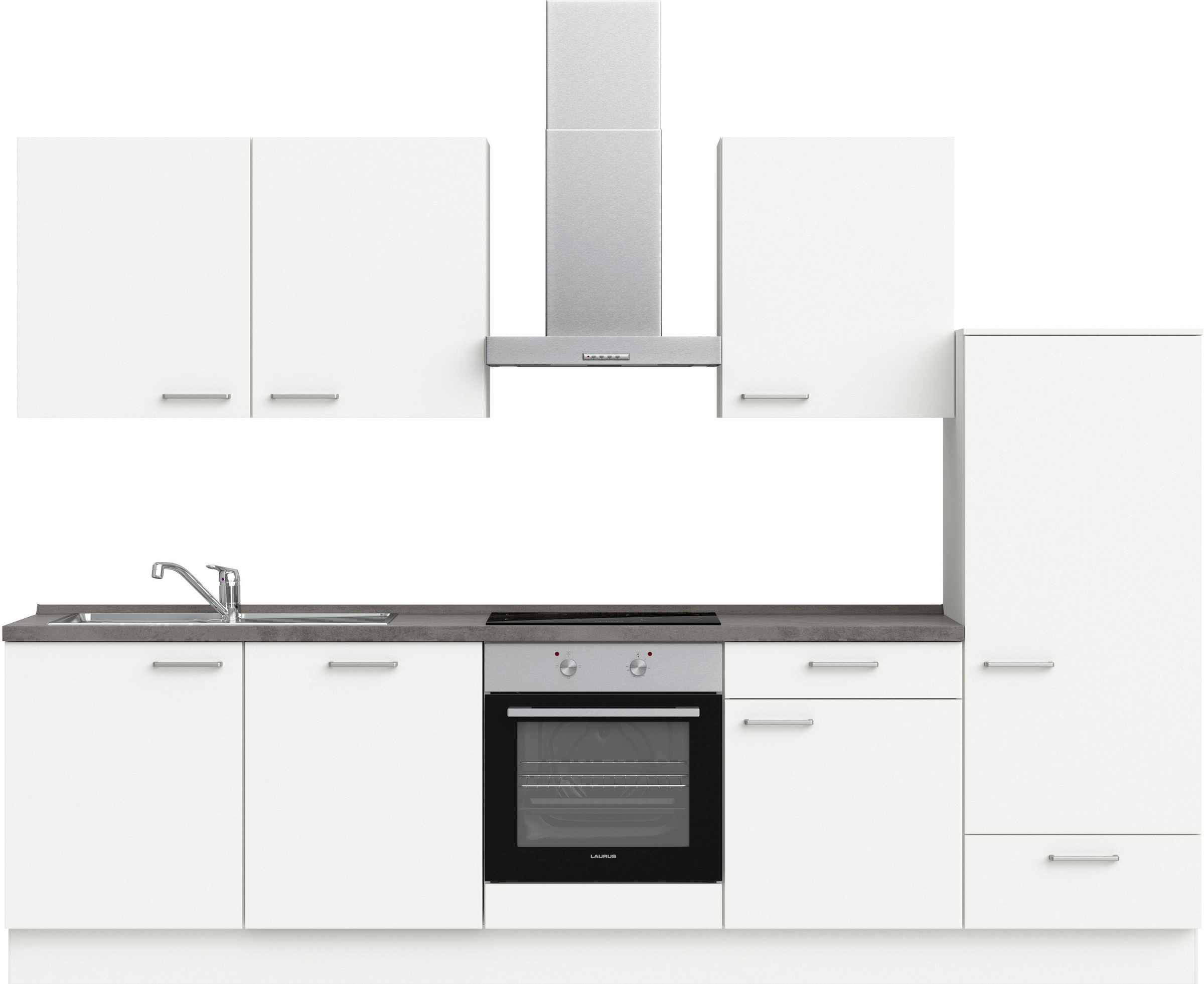 nobilia Küchenzeile ""Touch I", NEU: individuell anpassbar mit gratis Profi-Beratung" vormontiert, Breite 300 cm, Ausrichtung wählbar, wahlw. mit E-Geräten